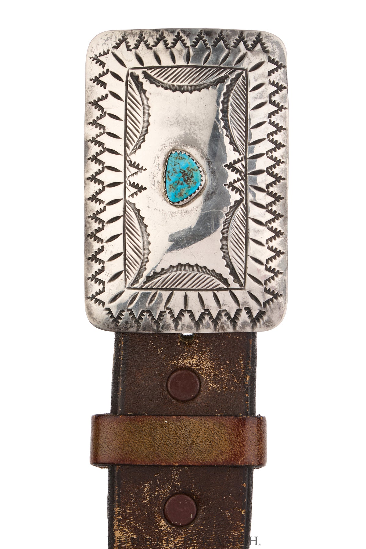 Belt, A Vintage, Buckle, Concho, Turquoise, Hallmark, Vintage, 1053