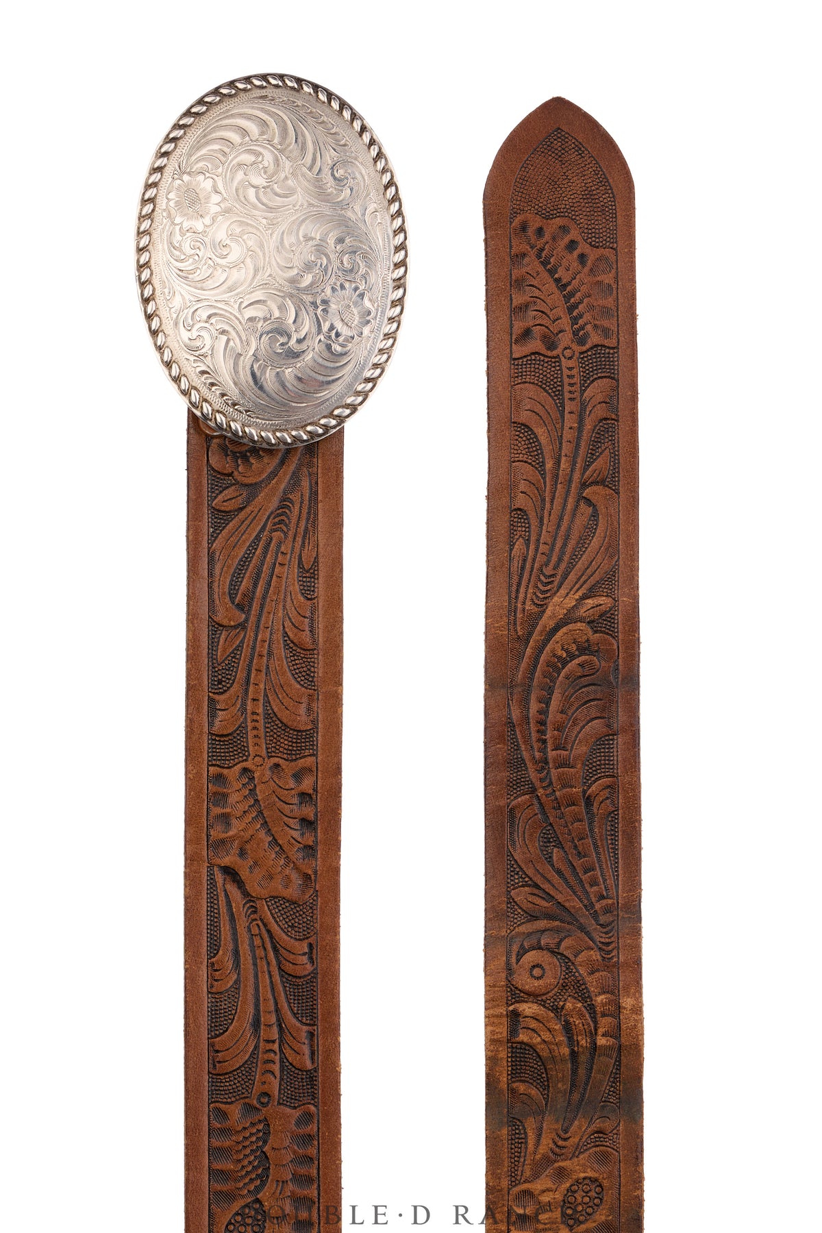 Belt, A Vintage, Buckle, Western, Engraved, Vintage, 1059