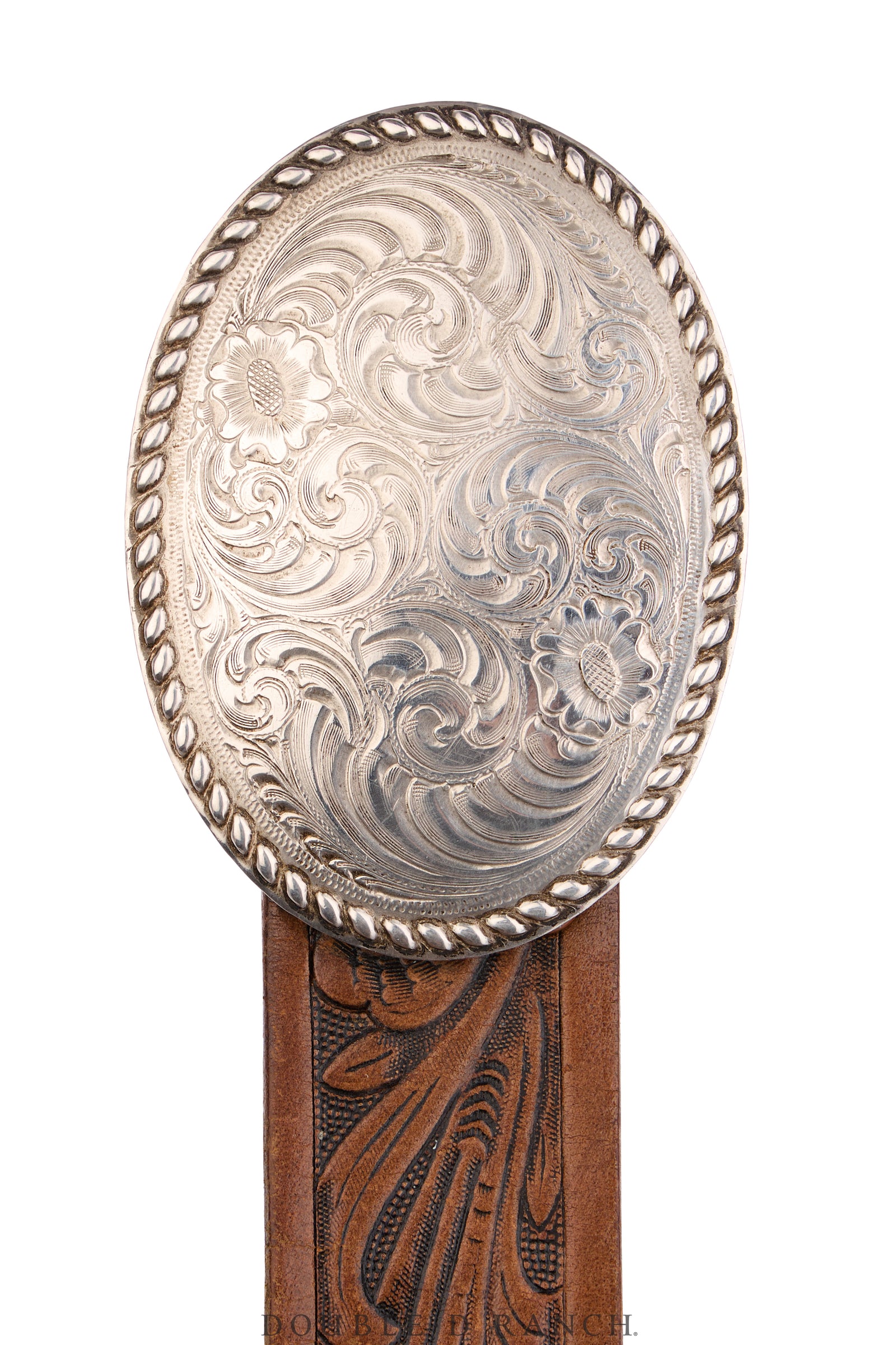 Belt, A Vintage, Buckle, Western, Engraved, Vintage, 1059