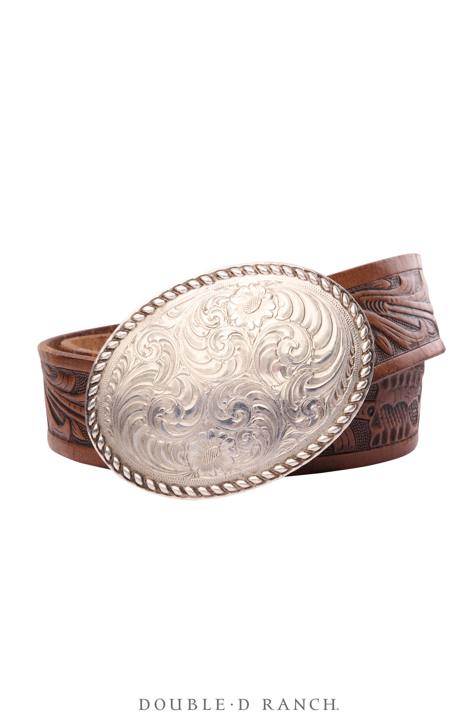 Belt, A Vintage, Buckle, Western, Engraved, Vintage, 1059
