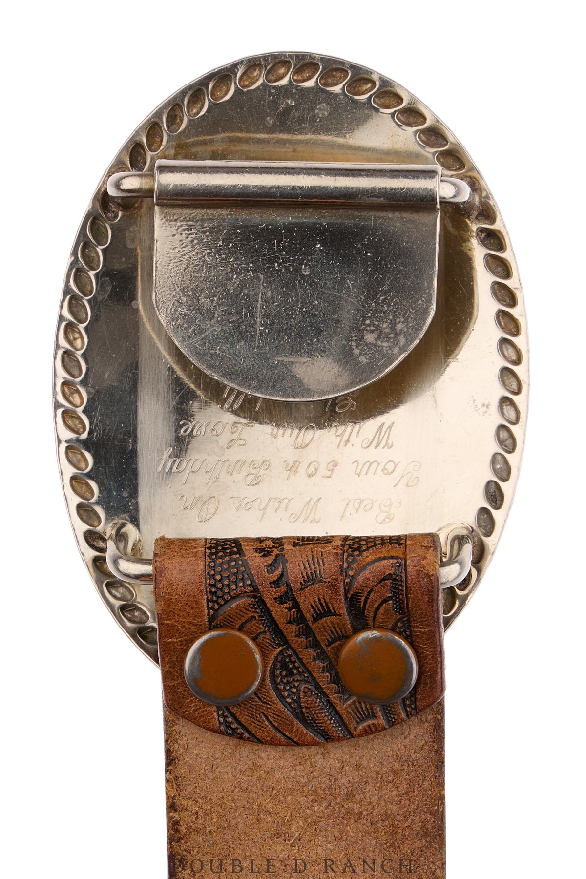 Belt, A Vintage, Buckle, Western, Engraved, Vintage, 1059
