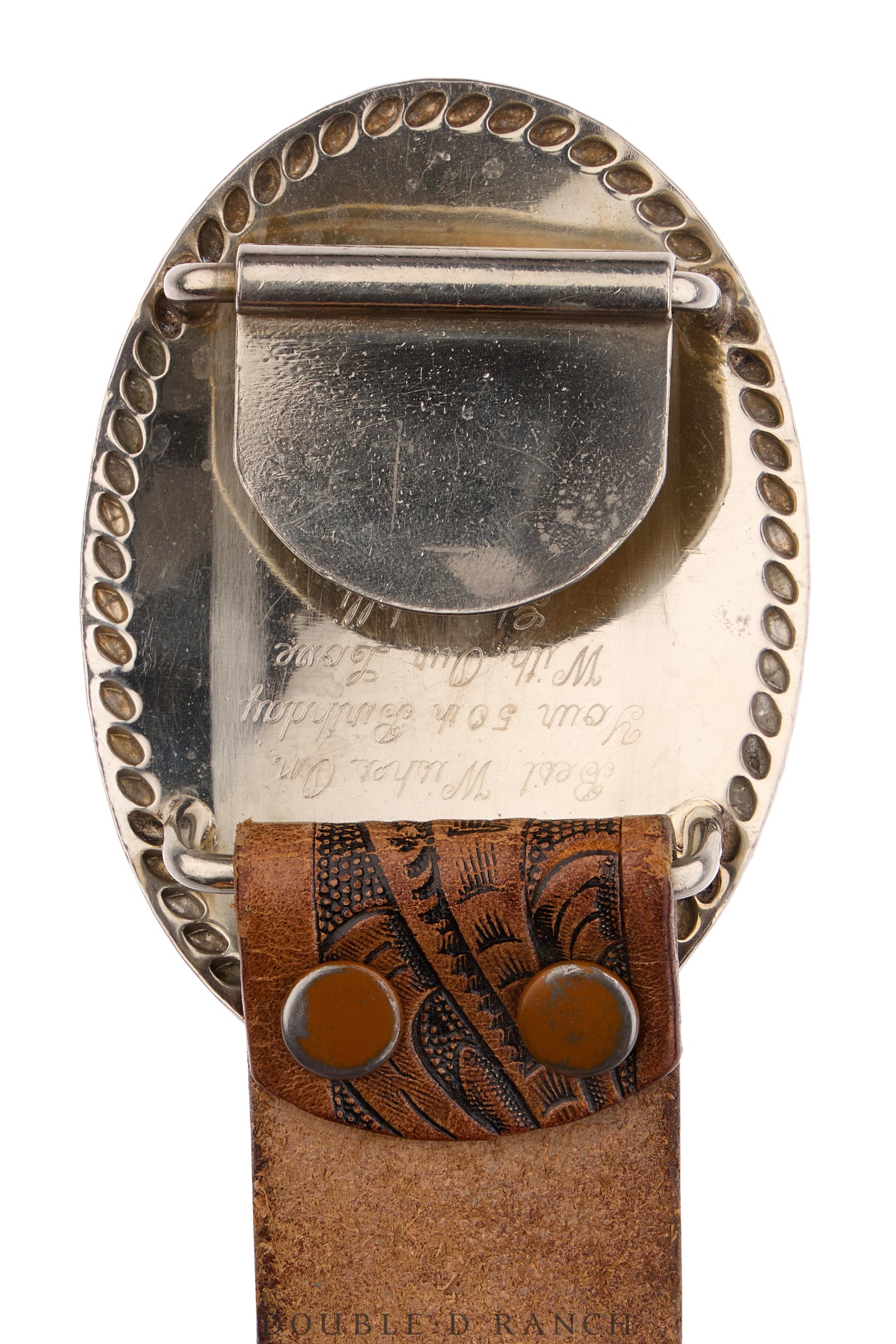 Belt, A Vintage, Buckle, Western, Engraved, Vintage, 1059