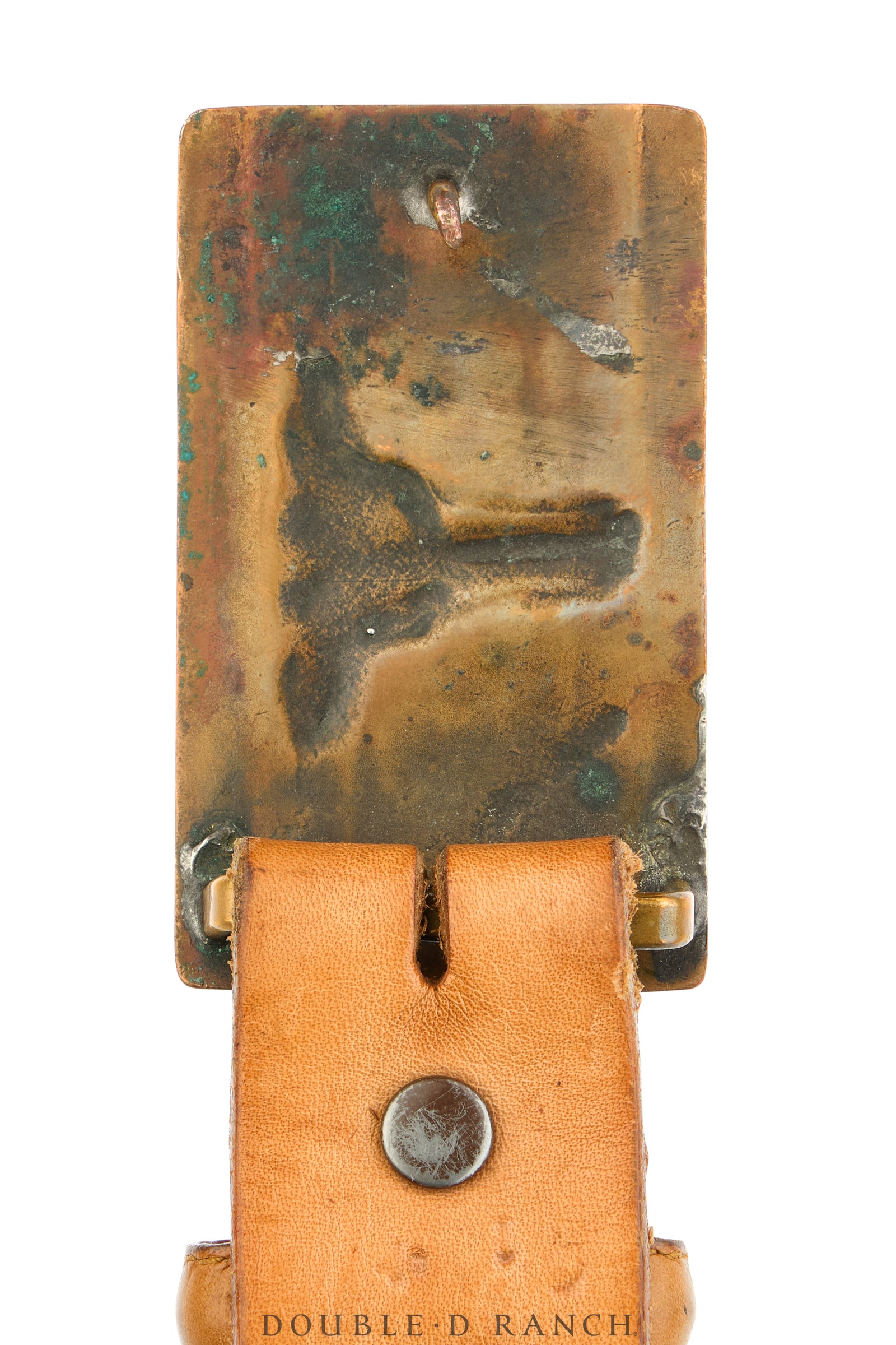 Belt, A Vintage, Buckle Kitsch, Copper, Longhorn, Vintage, 1070