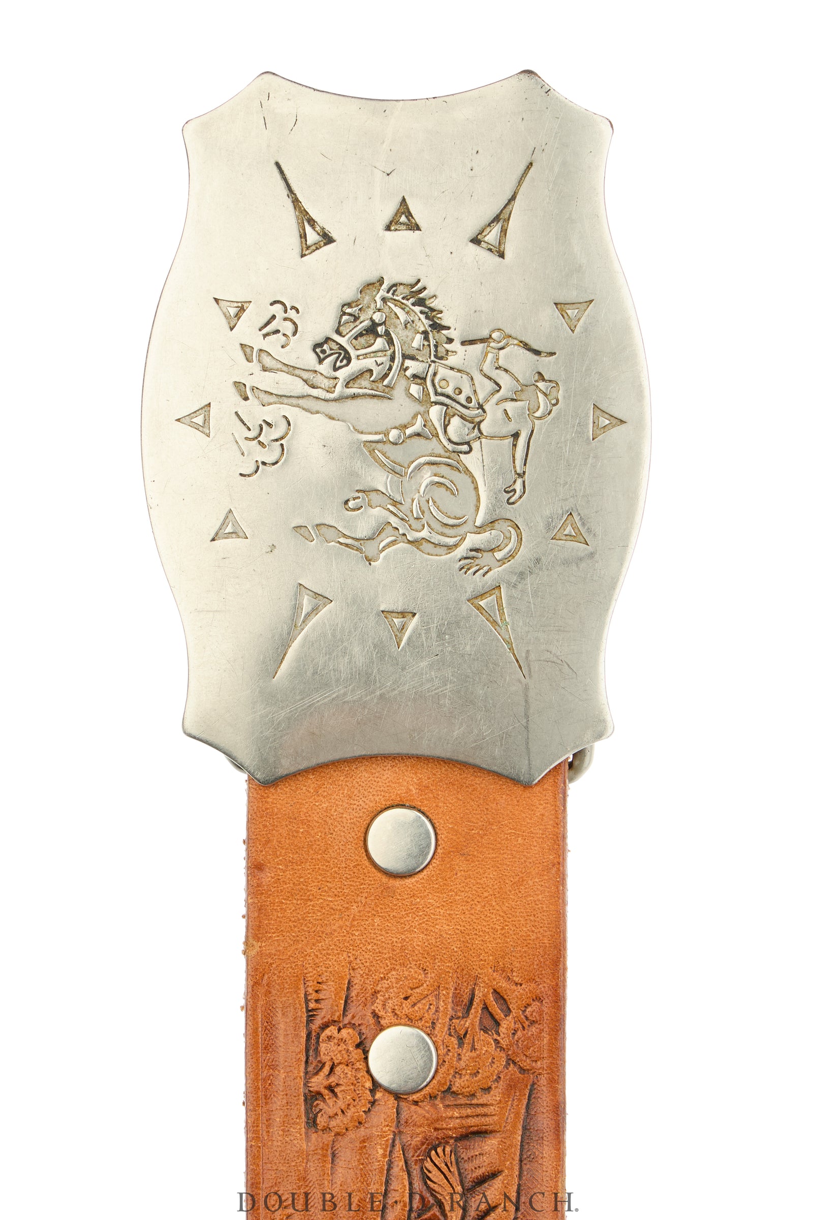 Belt, A Vintage, Buckle Kitsch, Horse Bucking, Vintage, 1071