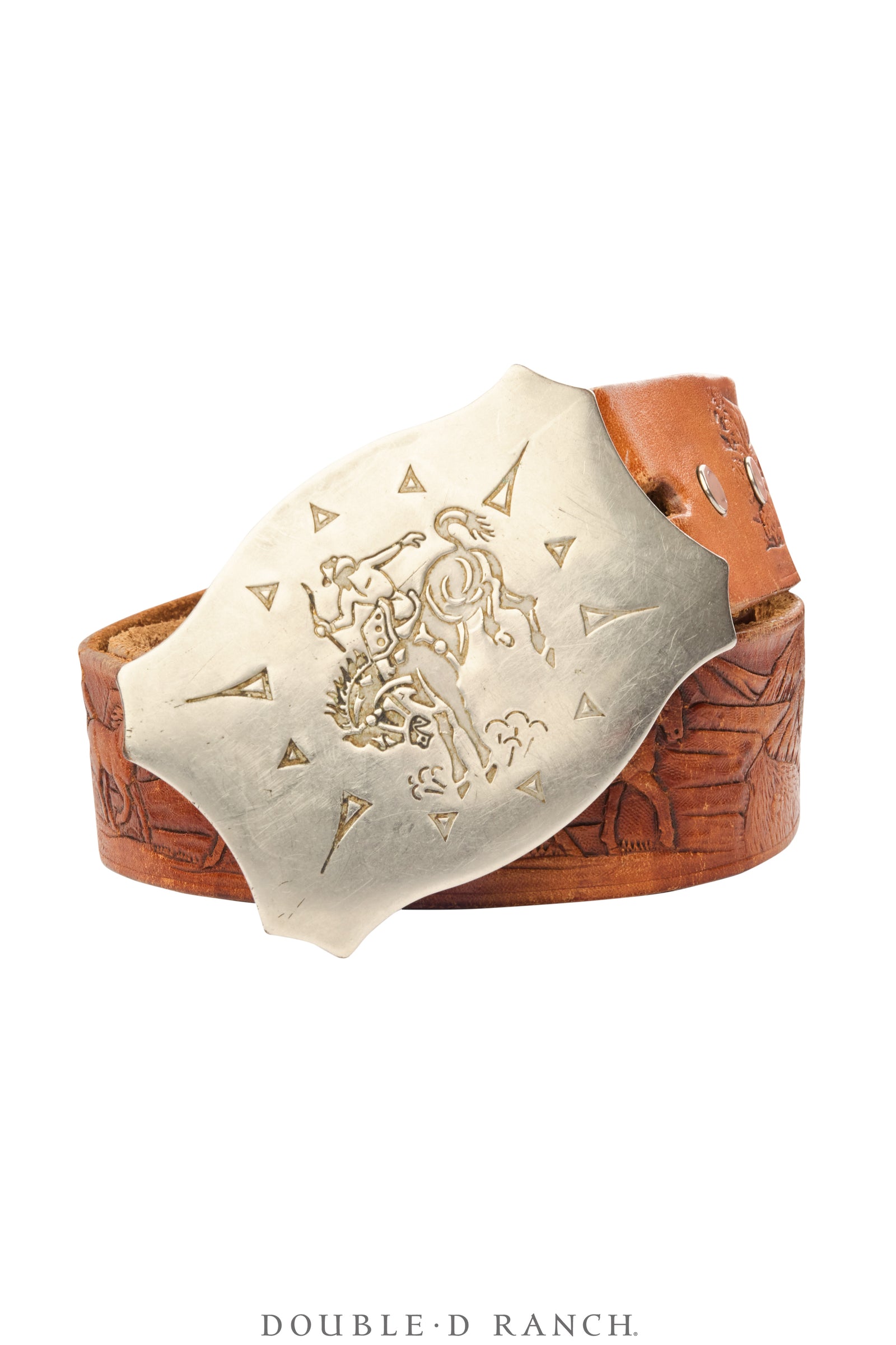 Belt, A Vintage, Buckle Kitsch, Horse Bucking, Vintage, 1071