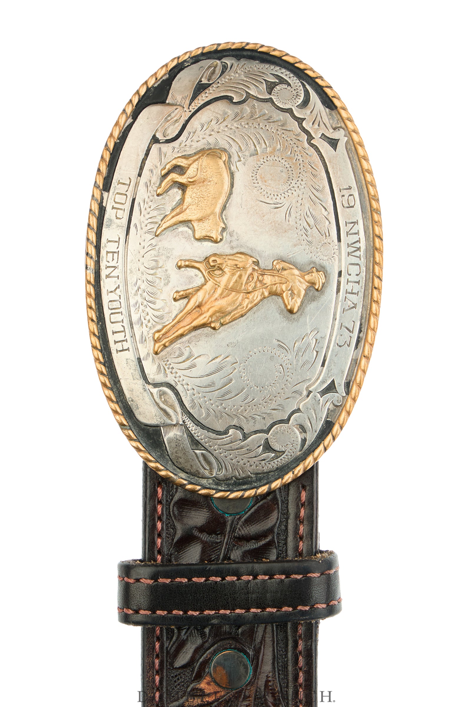 Belt, A Vintage, Buckle Kitsch, Horse Cutting, Silverplate, Hallmark, Vintage, 1072