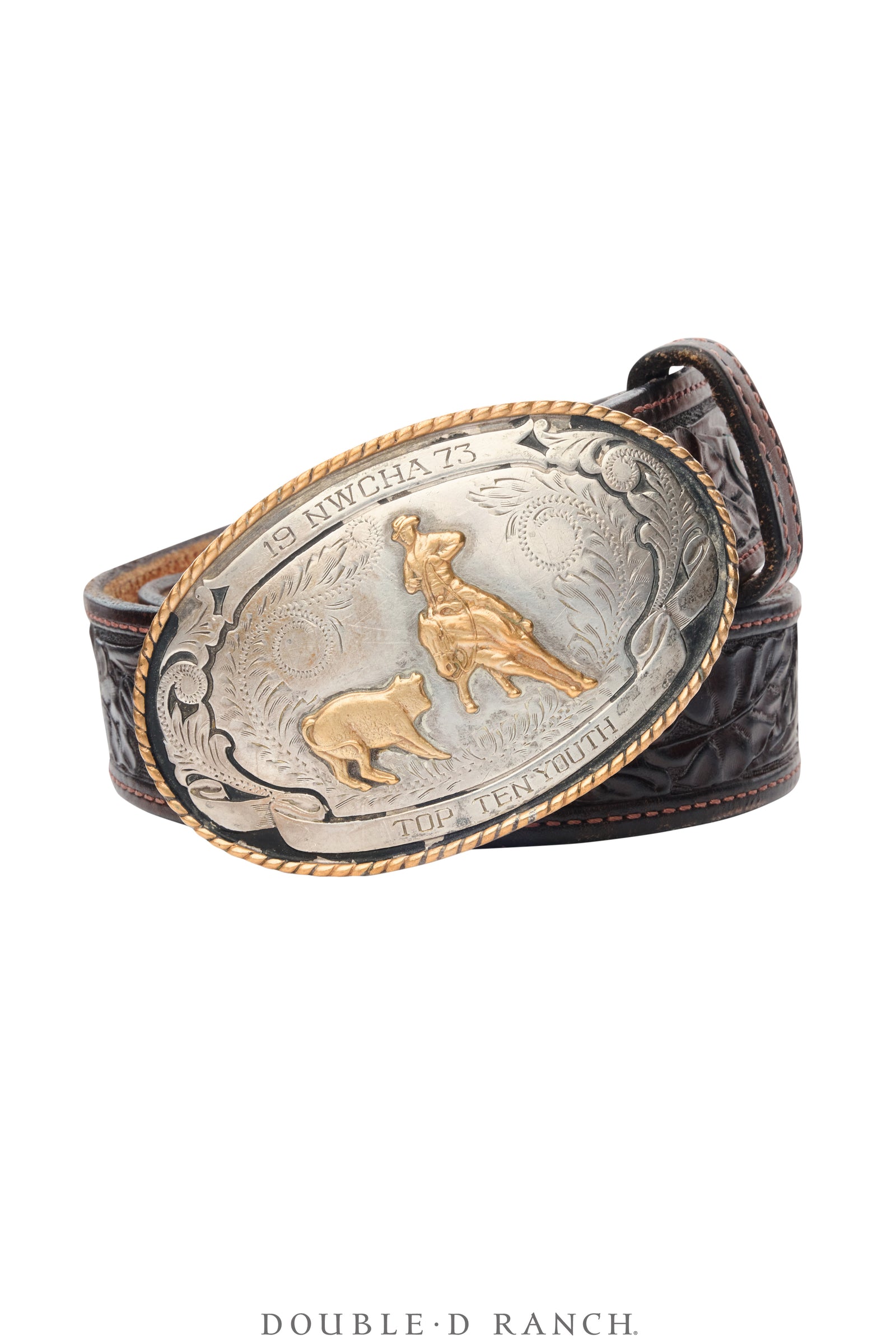 Belt, A Vintage, Buckle Kitsch, Horse Cutting, Silverplate, Hallmark, Vintage, 1072