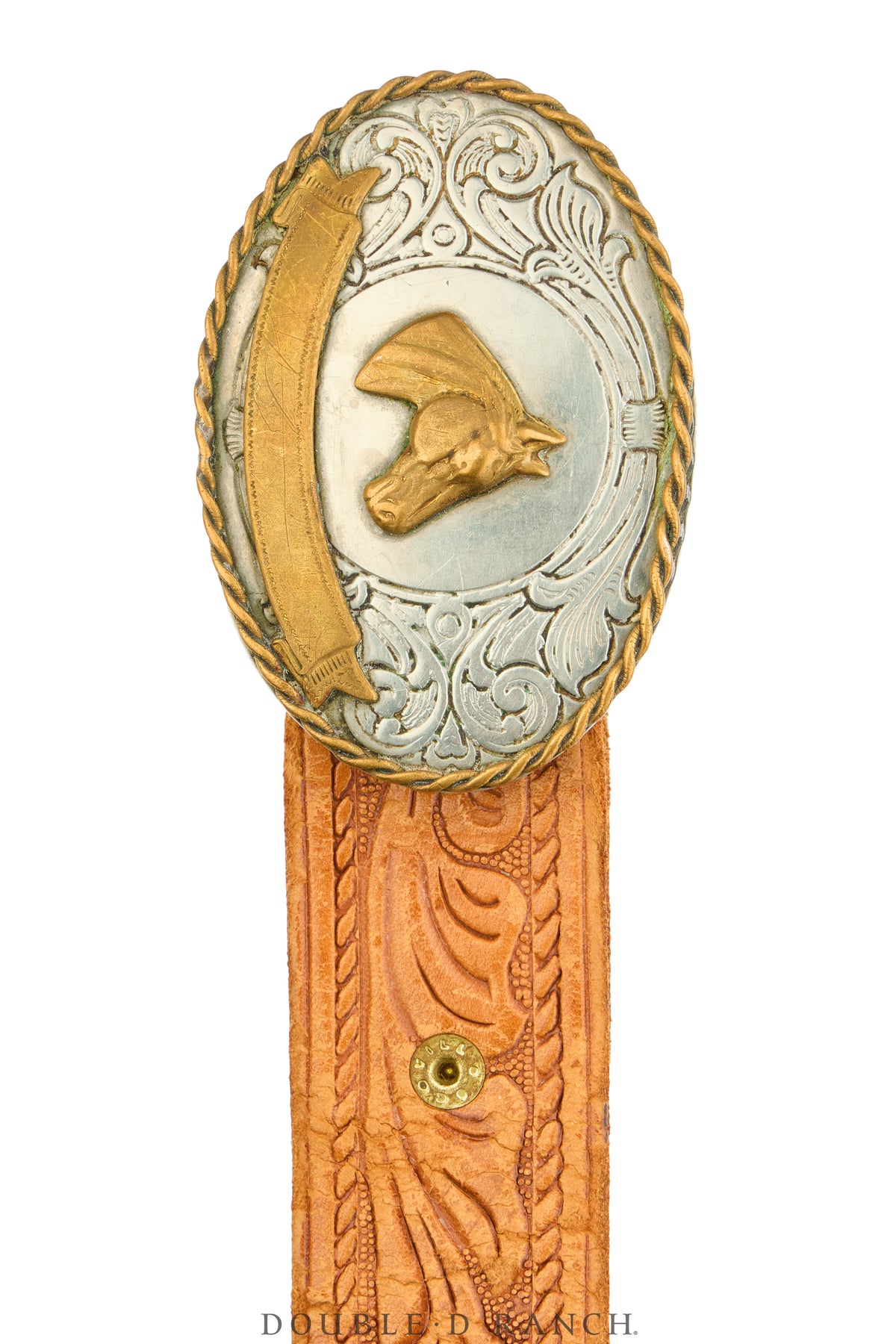 Belt, A Vintage, Buckle Kitsch, Horse Profile, Vintage, 1073