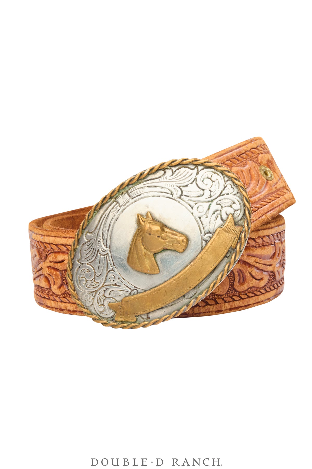 Belt, A Vintage, Buckle Kitsch, Horse Profile, Vintage, 1073
