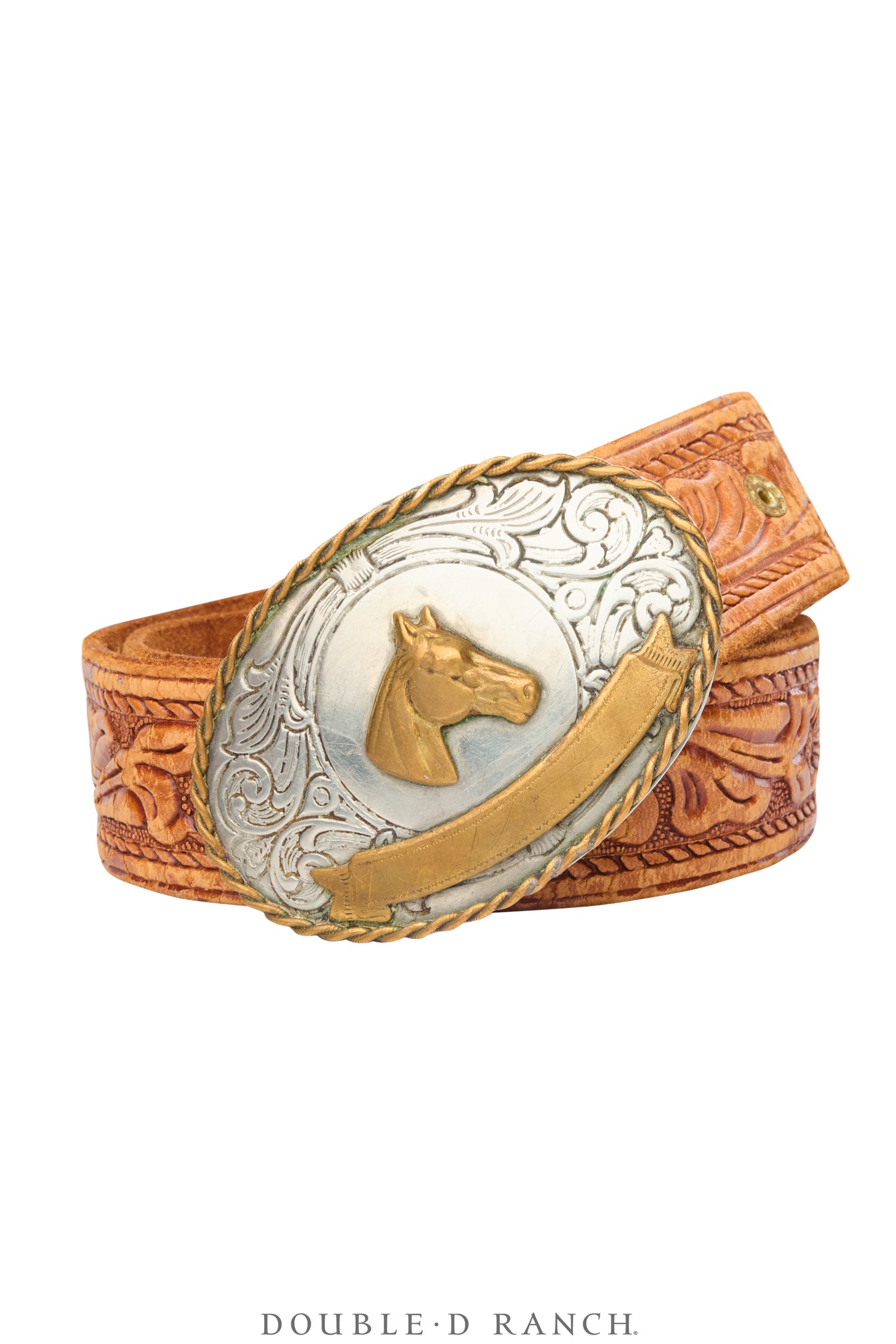 Belt, A Vintage, Buckle Kitsch, Horse Profile, Vintage, 1073