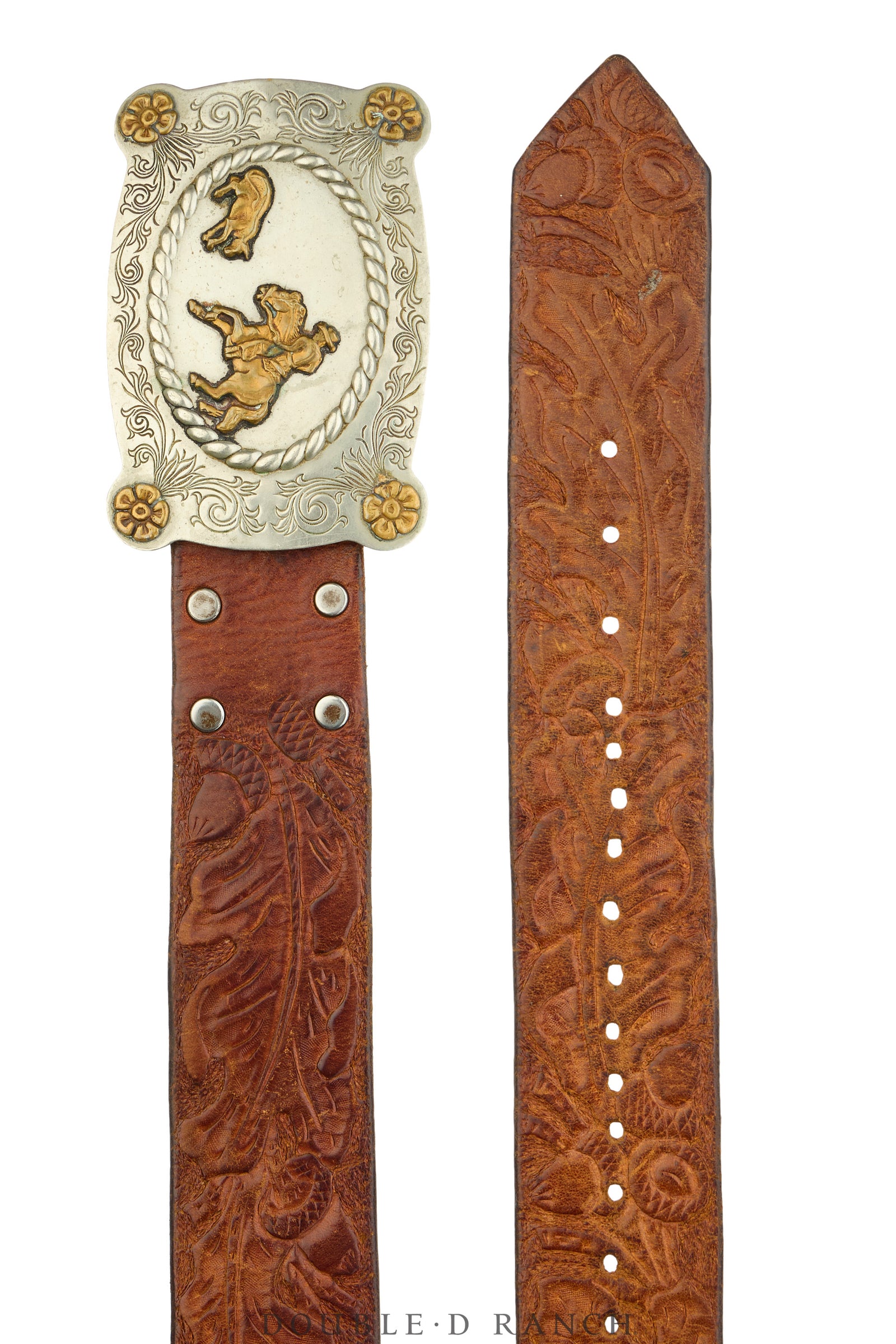 Belt, A Vintage, Buckle Kitsch, Horse, Cutting, Vintage, 1074