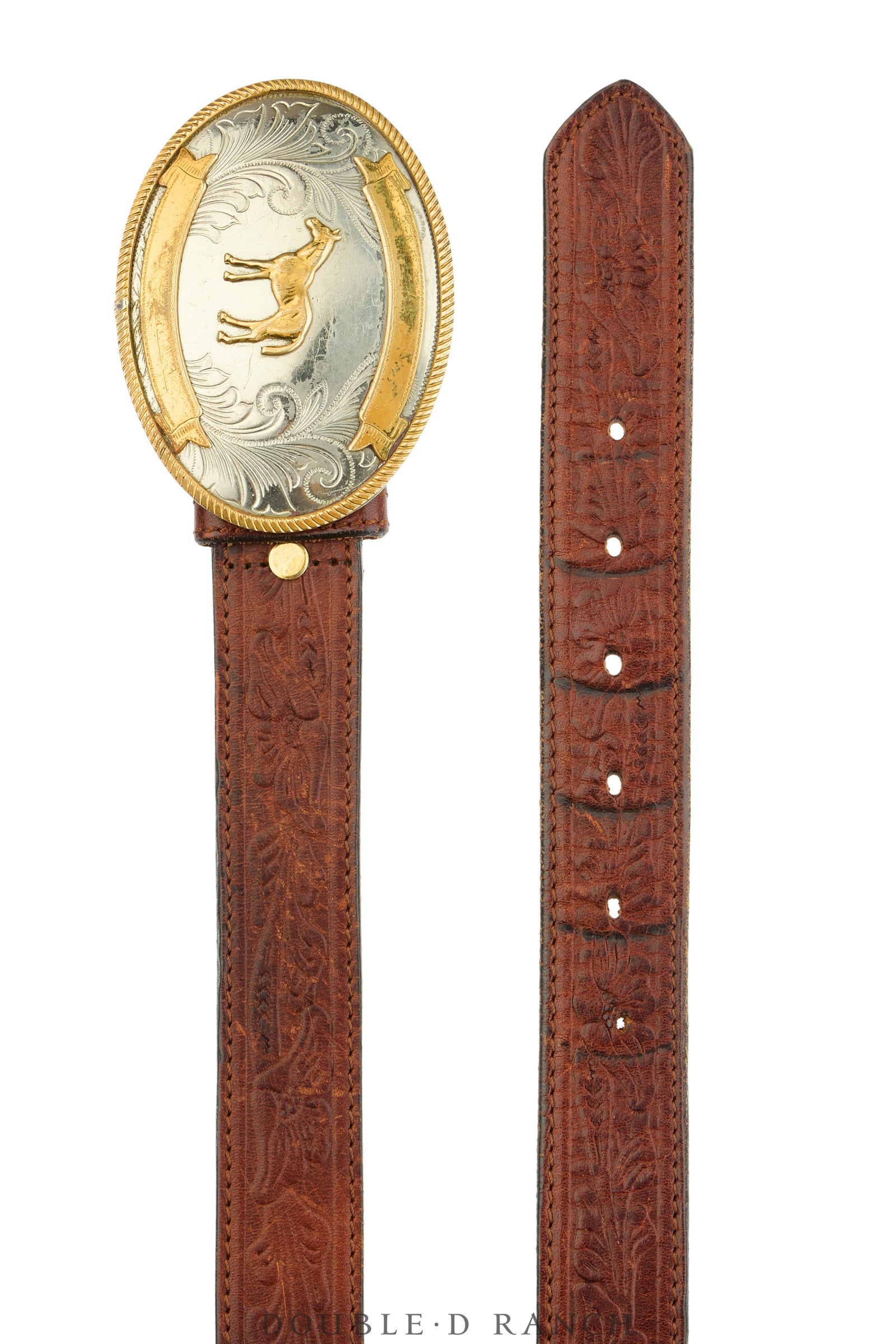 Belt, A Vintage, Buckle Kitsch, Horse, Vintage, 1075