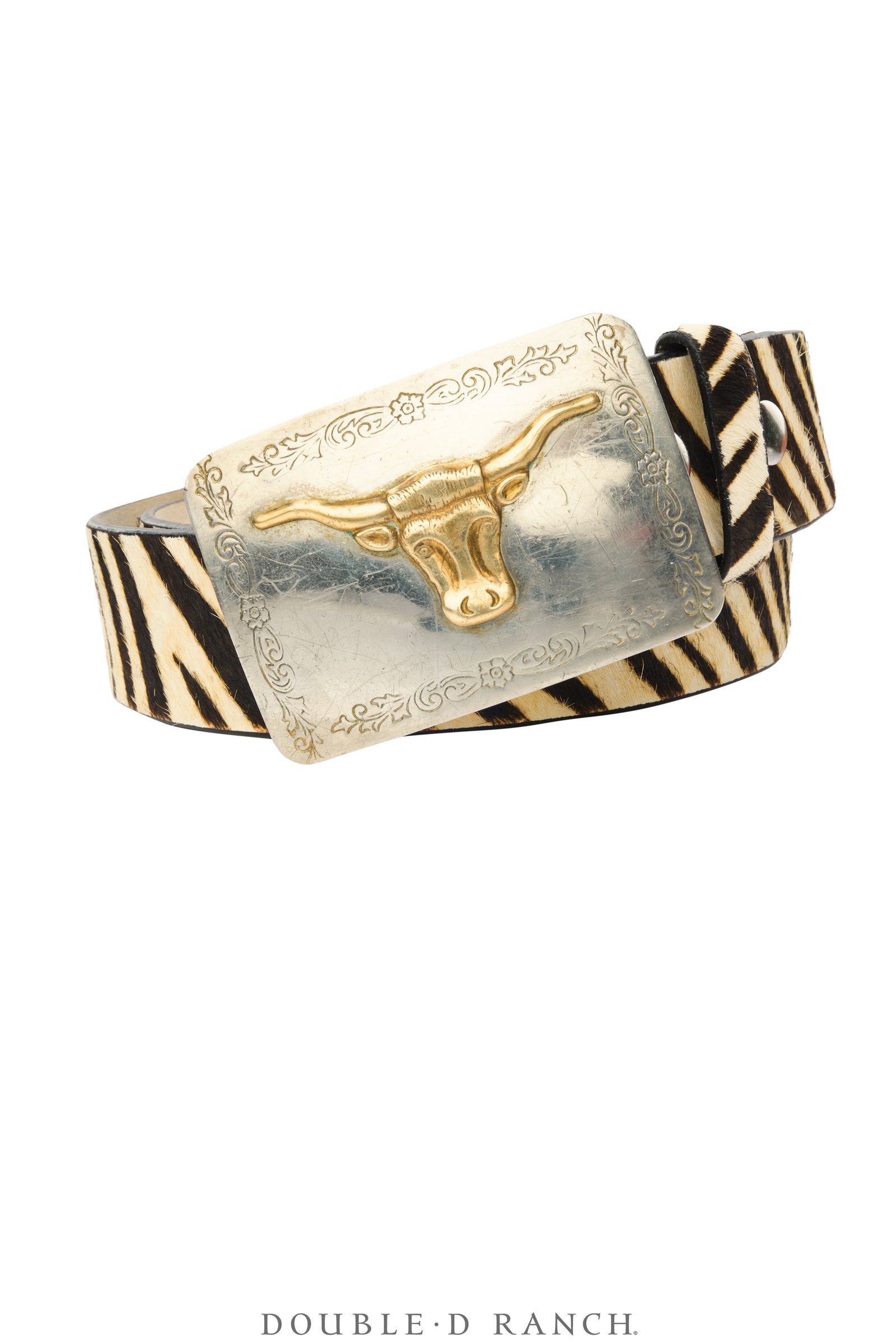 Belt, A Vintage, Buckle Kitsch, Longhorn, Vintage, 1077