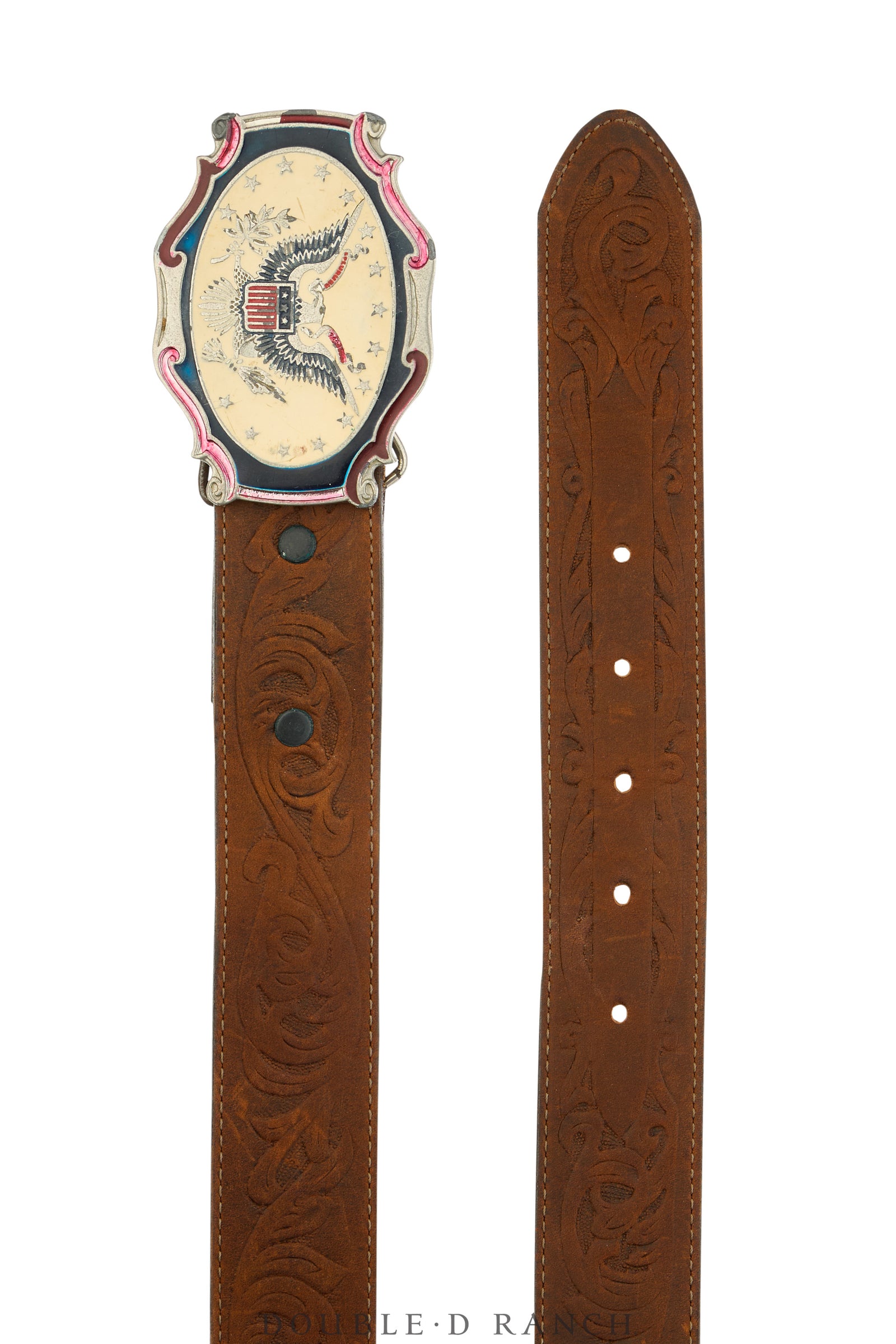 Belt, A Vintage, Buckle Kitsch, Patriotic, Vintage, 1083