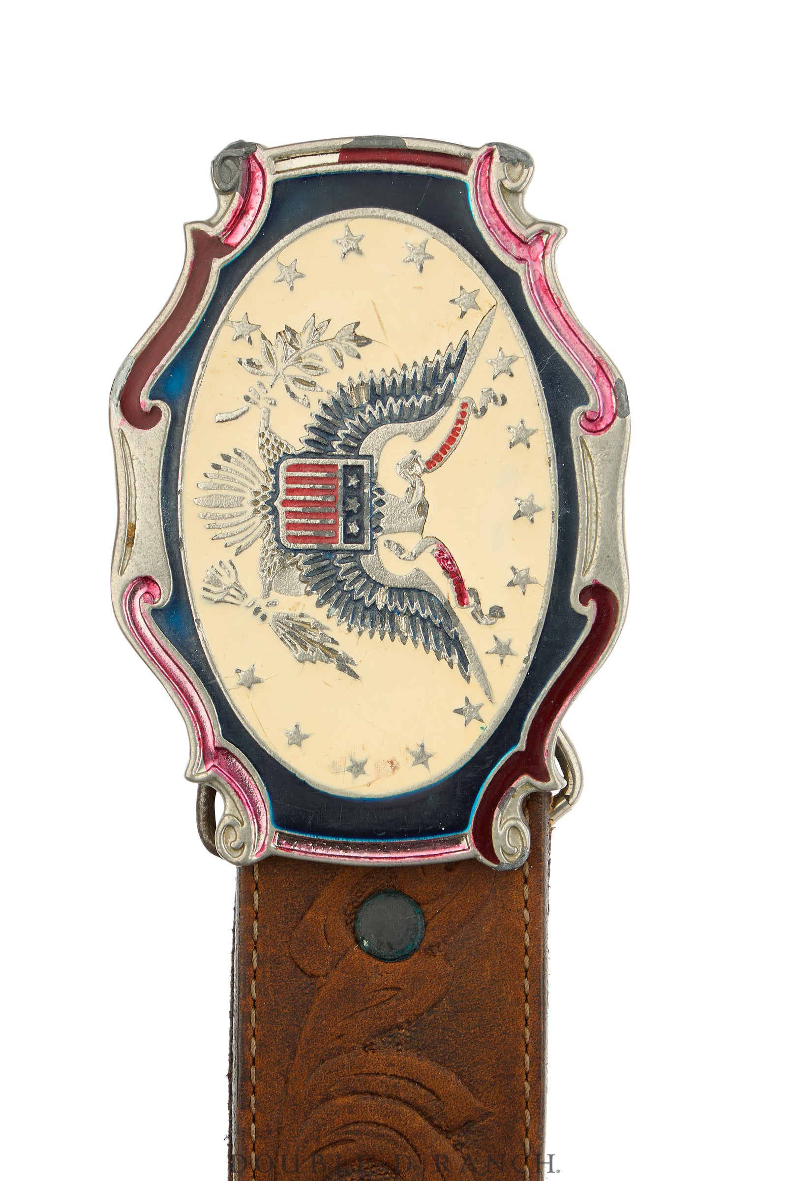Belt, A Vintage, Buckle Kitsch, Patriotic, Vintage, 1083