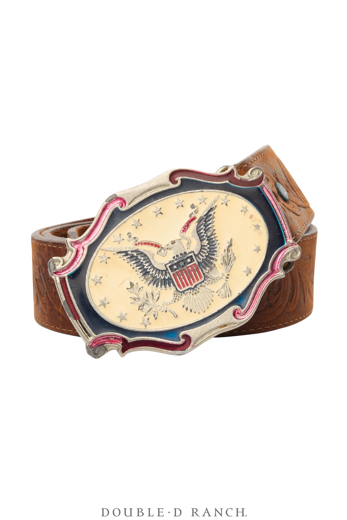 Belt, A Vintage, Buckle Kitsch, Patriotic, Vintage, 1083