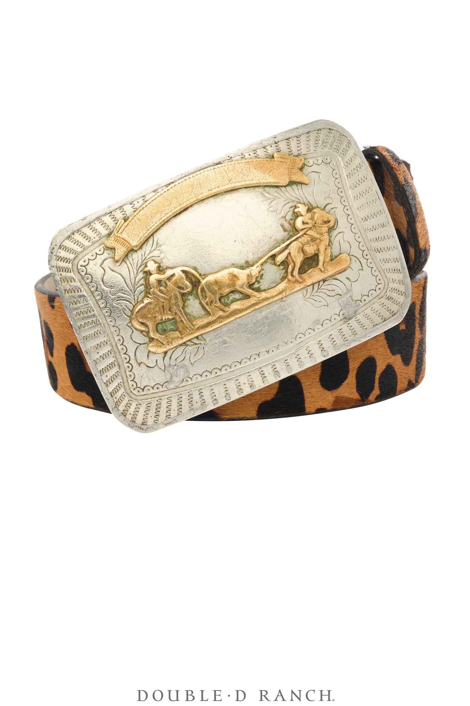 Belt, A Vintage, Buckle Kitsch, Team Roping, Hallmark, Vintage, 1091