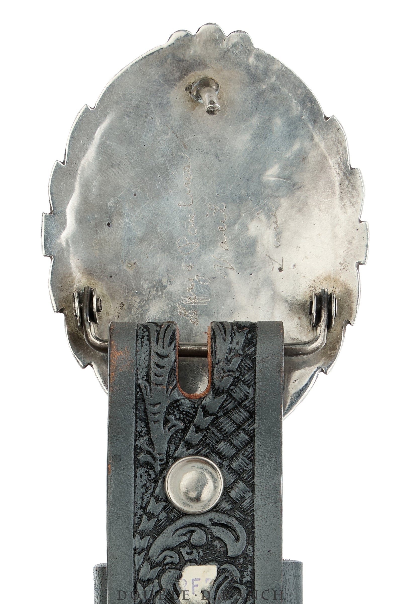Belt, A Vintage, Buckle, Inlay, Turquoise & Mixed Stones, Knifewing, Vacit Hallmark, Vintage, 1104