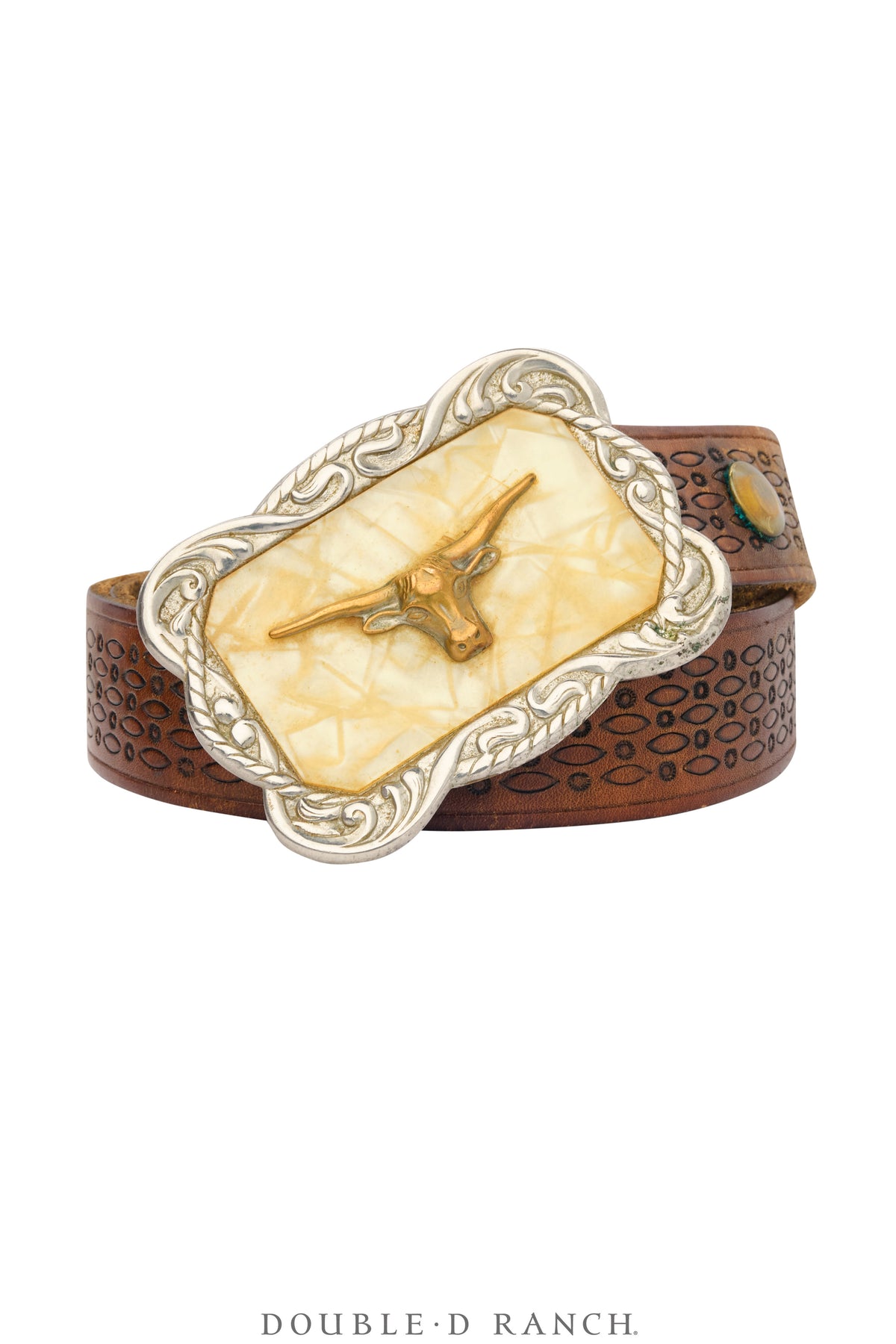 Belt, A Vintage, Buckle, Western Kitsch, Lucite, Longhorn, Vintage, 1108