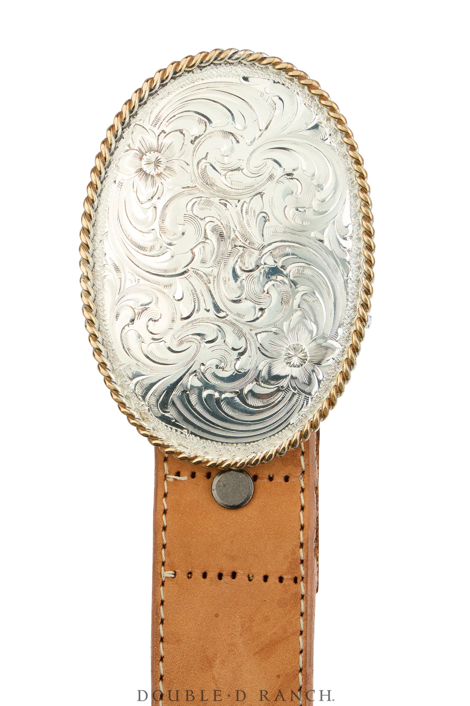Belt, A Vintage, Buckle, Western, Engraved, Silverplate, Hallmark, Vintage, 1111