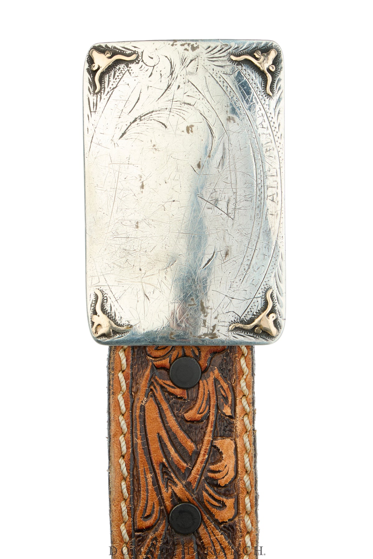 Belt, A Vintage, Buckle, Western, Sterling Silver & 10K Gold, Equestrian, Hallmark, Vintage, 1118
