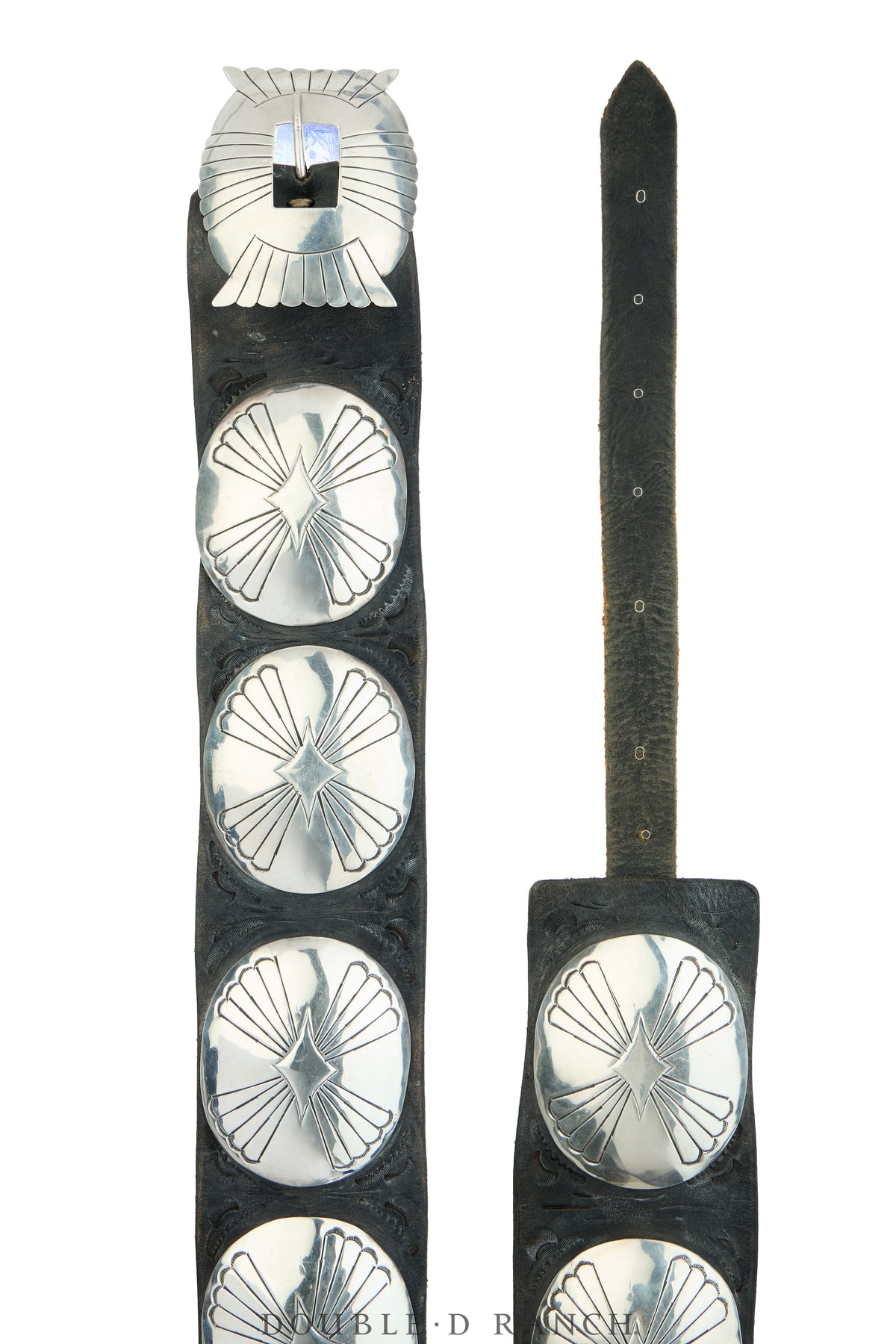 Belt, A Vintage, Concho, Sterling Silver, Estate, Vintage, 1125