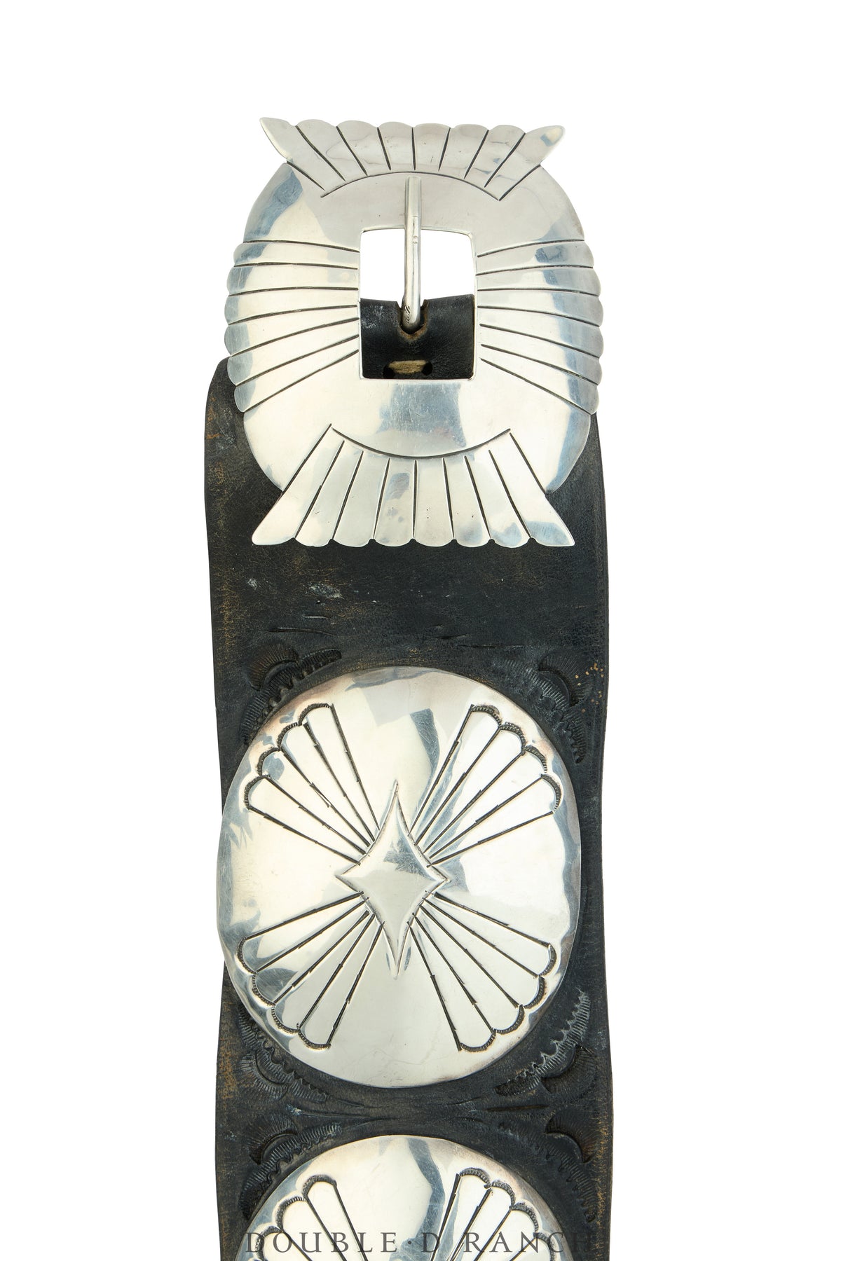 Belt, A Vintage, Concho, Sterling Silver, Estate, Vintage, 1125