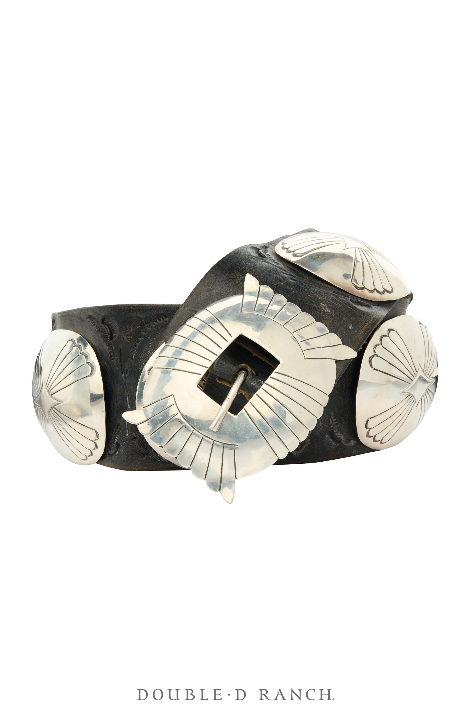Belt, A Vintage, Concho, Sterling Silver, Estate, Vintage, 1125