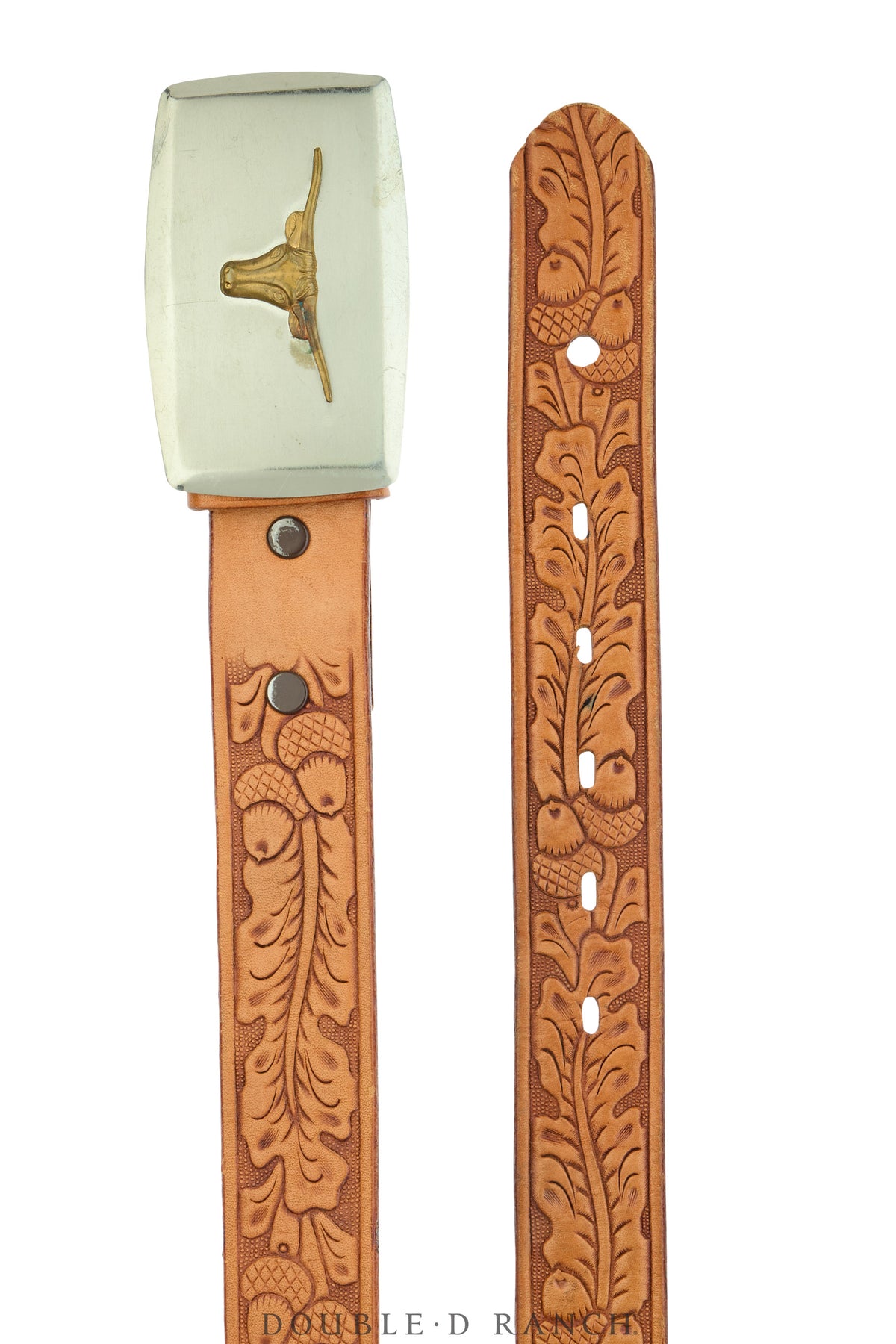 Belt, A Vintage, Buckle, Western, Longhorn, Vintage,1129