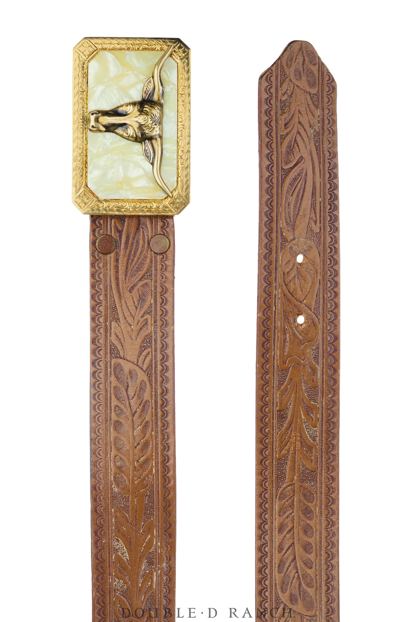 Belt, A Vintage, Buckle, Western Kitsch, Lucite, Longhorn, Vintage, 1133
