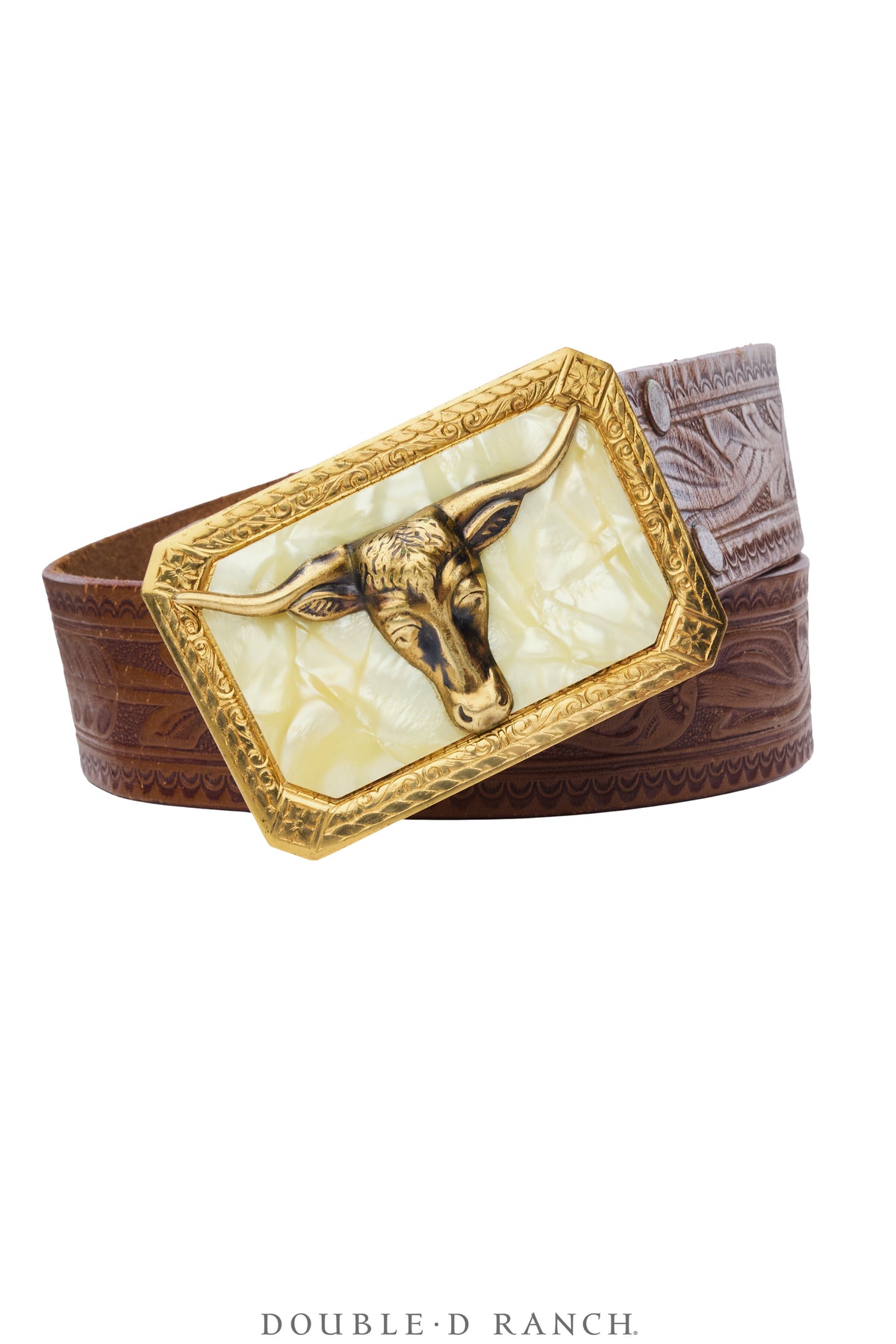 Belt, A Vintage, Buckle, Western Kitsch, Lucite, Longhorn, Vintage, 1133