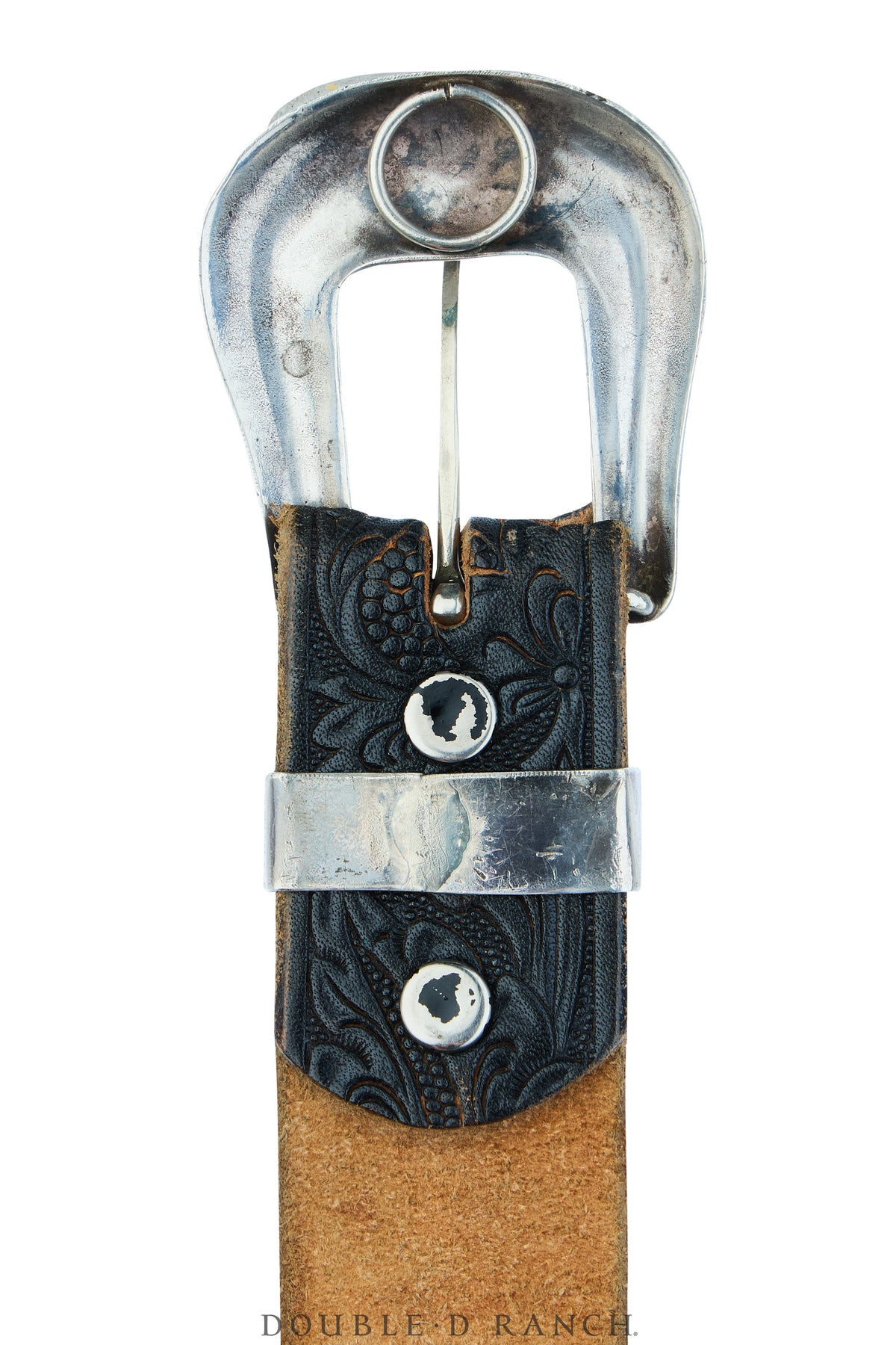 Belt, A Vintage, Concho, Turquoise, Tooled Leather Strap, Hallmark, Vintage, 1137