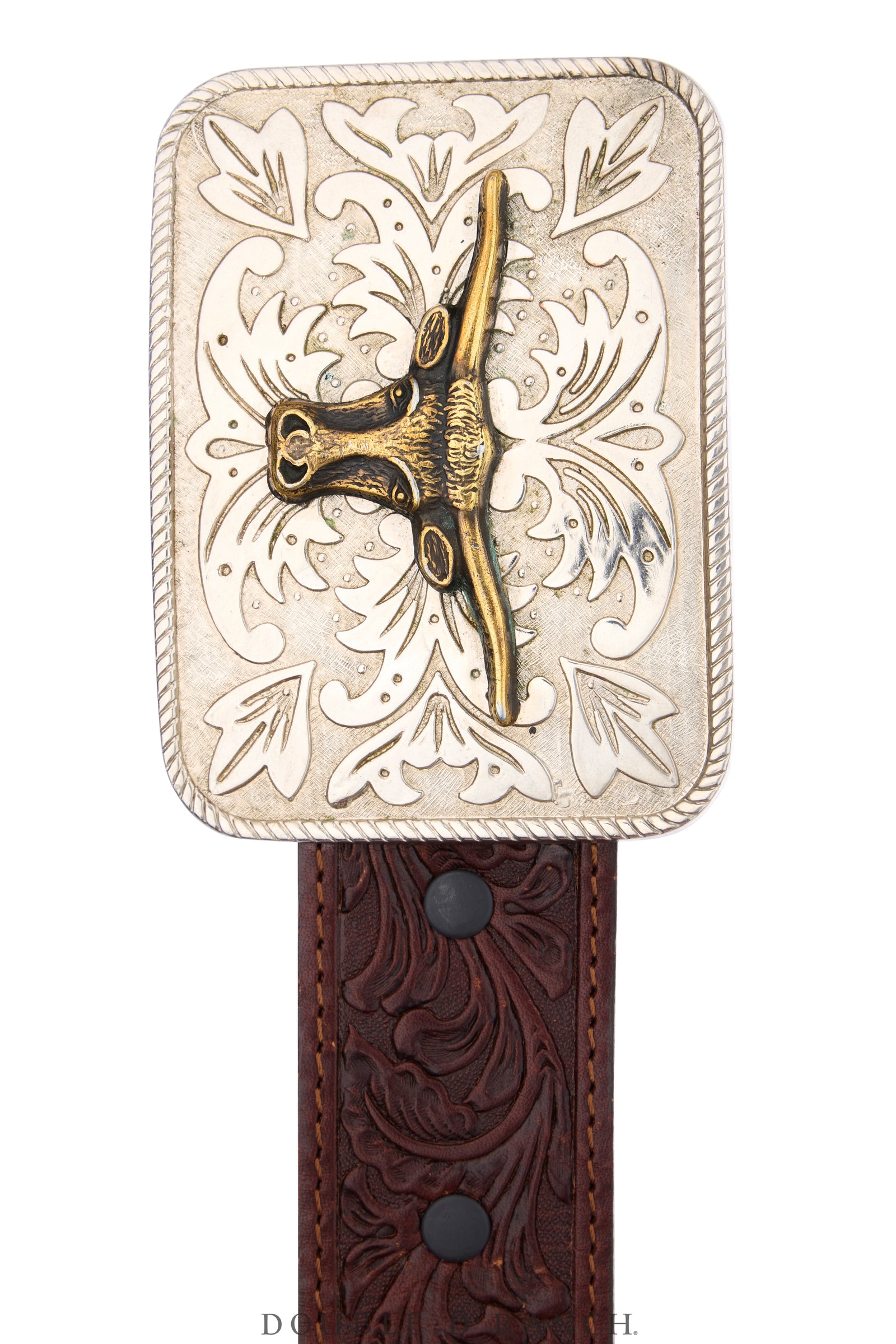 Belt, A Vintage, Buckle Kitsch, Western, Longhorn, Vintage, 1142