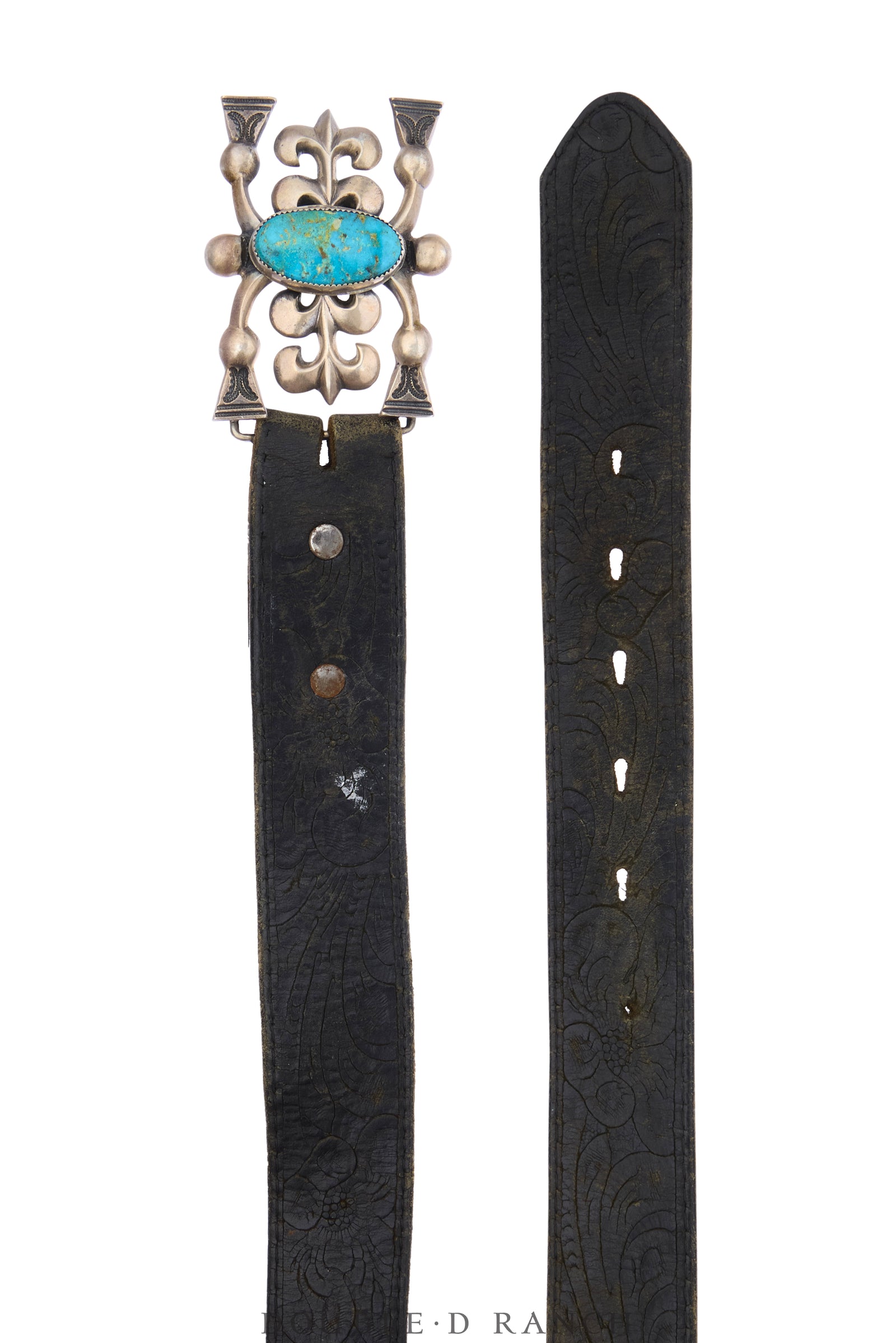 Belt, A Vintage, Buckle, Cast, Turquoise, Hallmark, Vintage, 1143