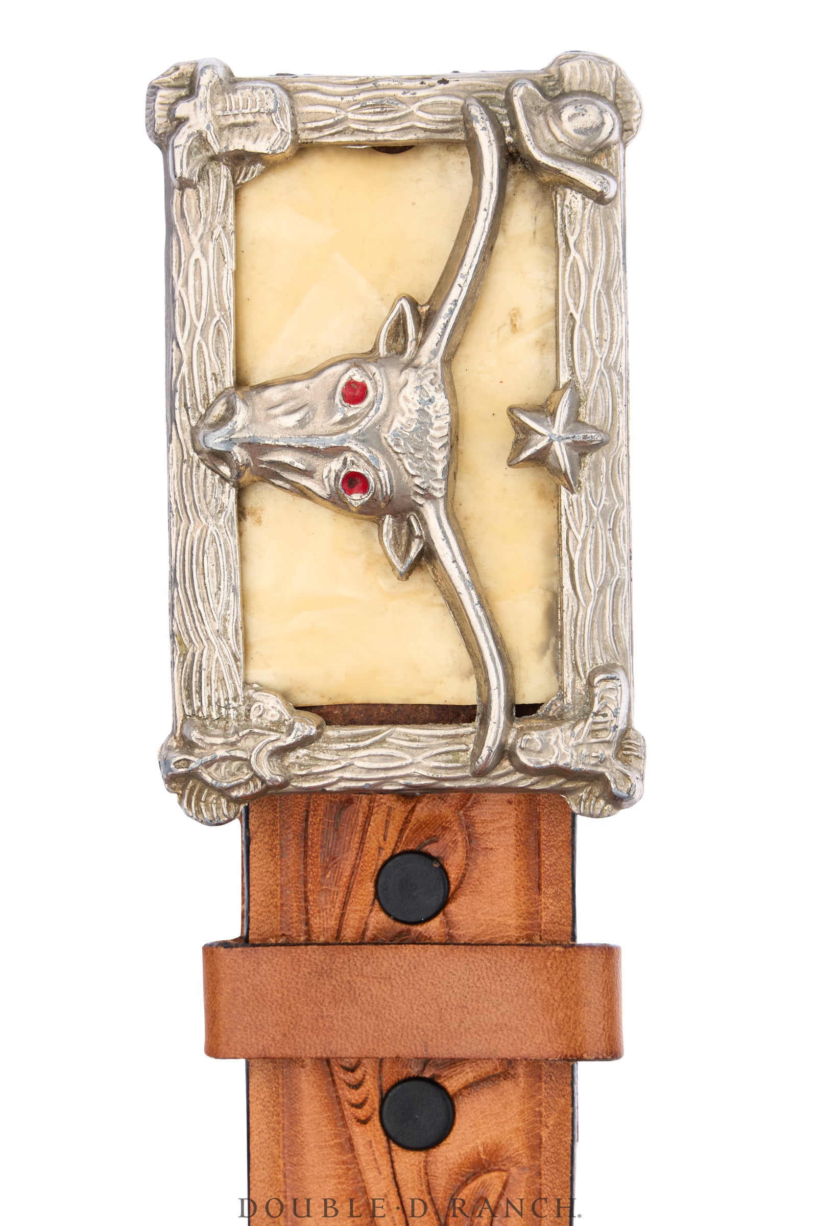 Belt, A Vintage, Buckle, Western Kitsch, Lucite, Longhorn, Vintage, 1149