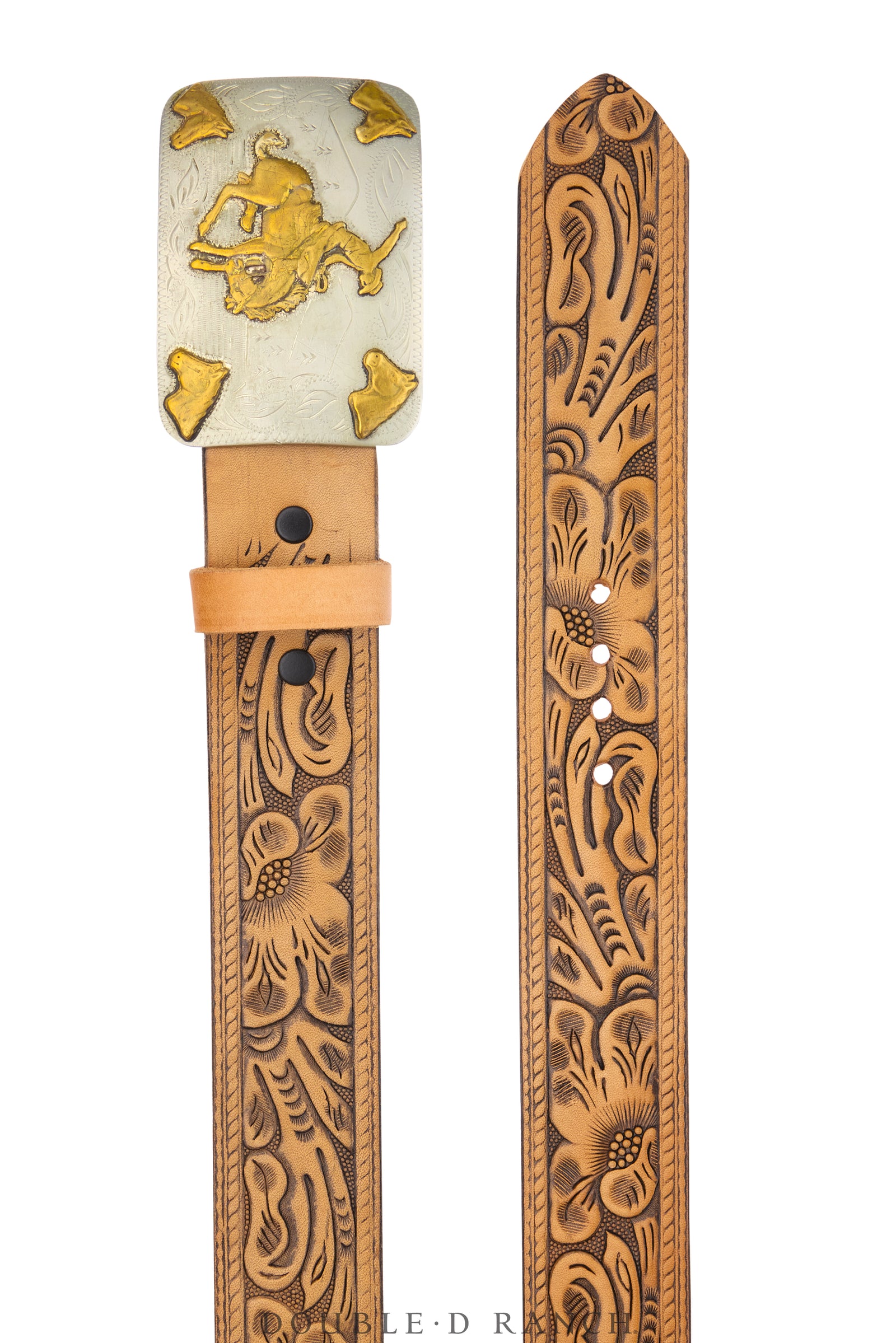 Belt, A Vintage, Buckle, Western, Horse Bucking, Hallmark, Vintage, 1155