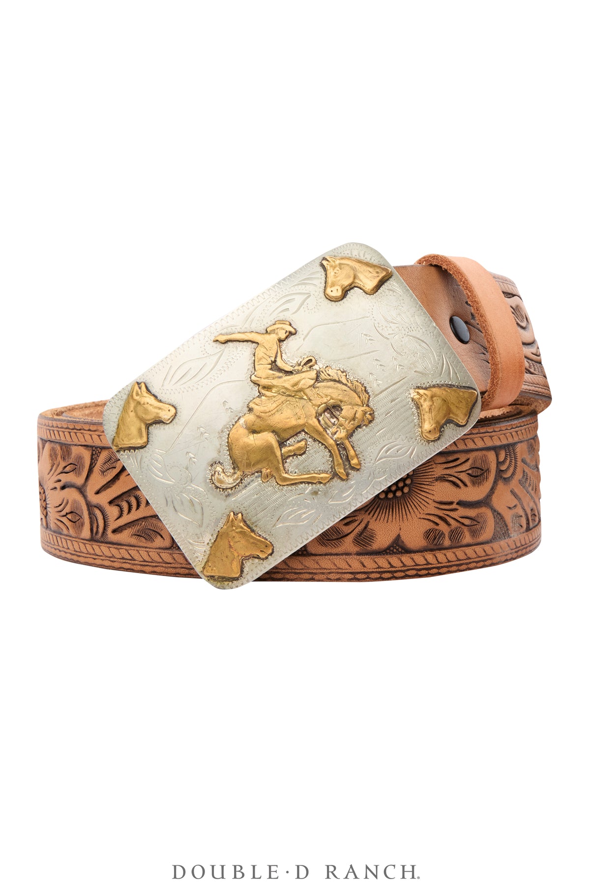 Belt, A Vintage, Buckle, Western, Horse Bucking, Hallmark, Vintage, 1155