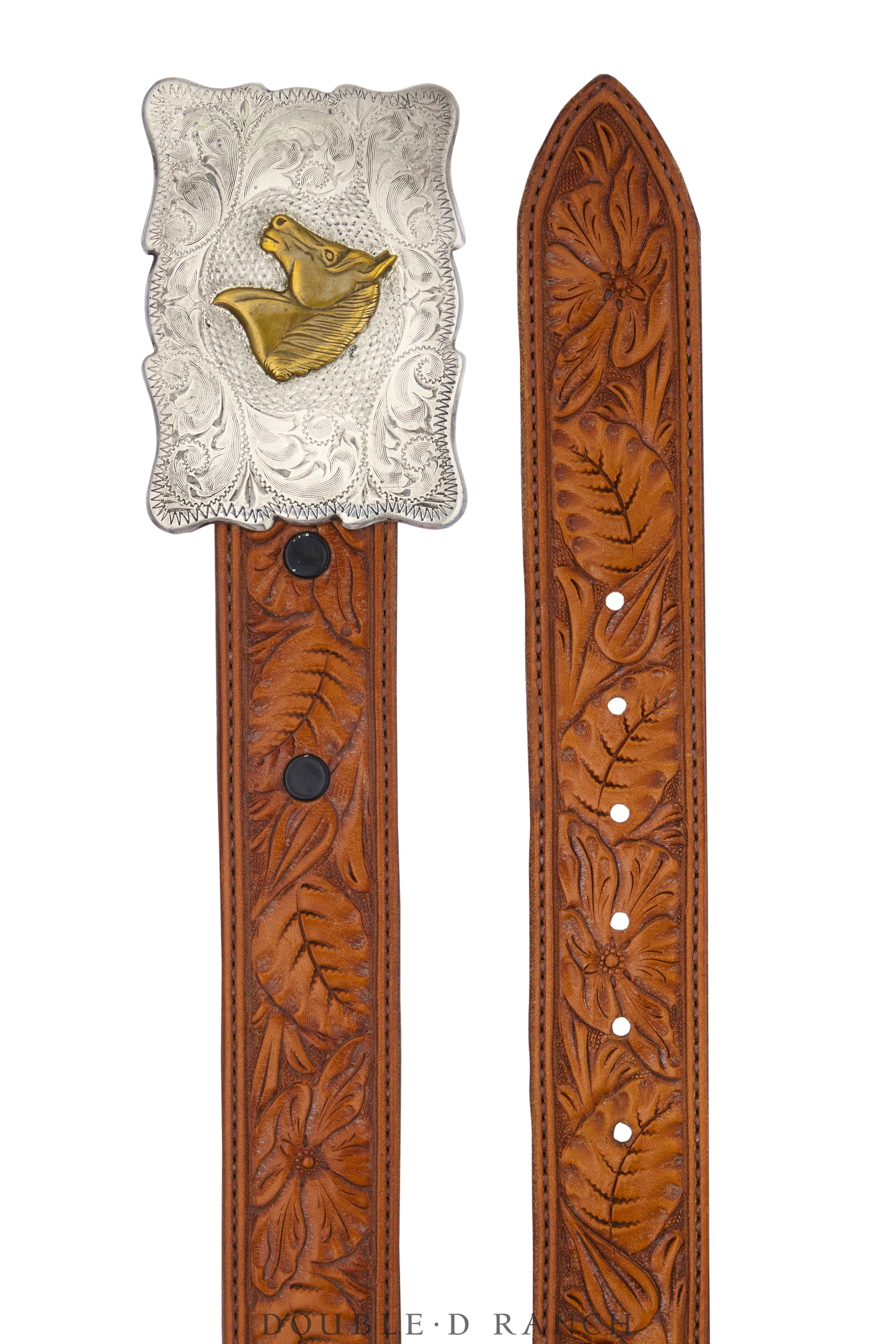 Belt, A Vintage, Buckle, Western, Horse, Hand Engraved, Hallmark, Vintage, 1156
