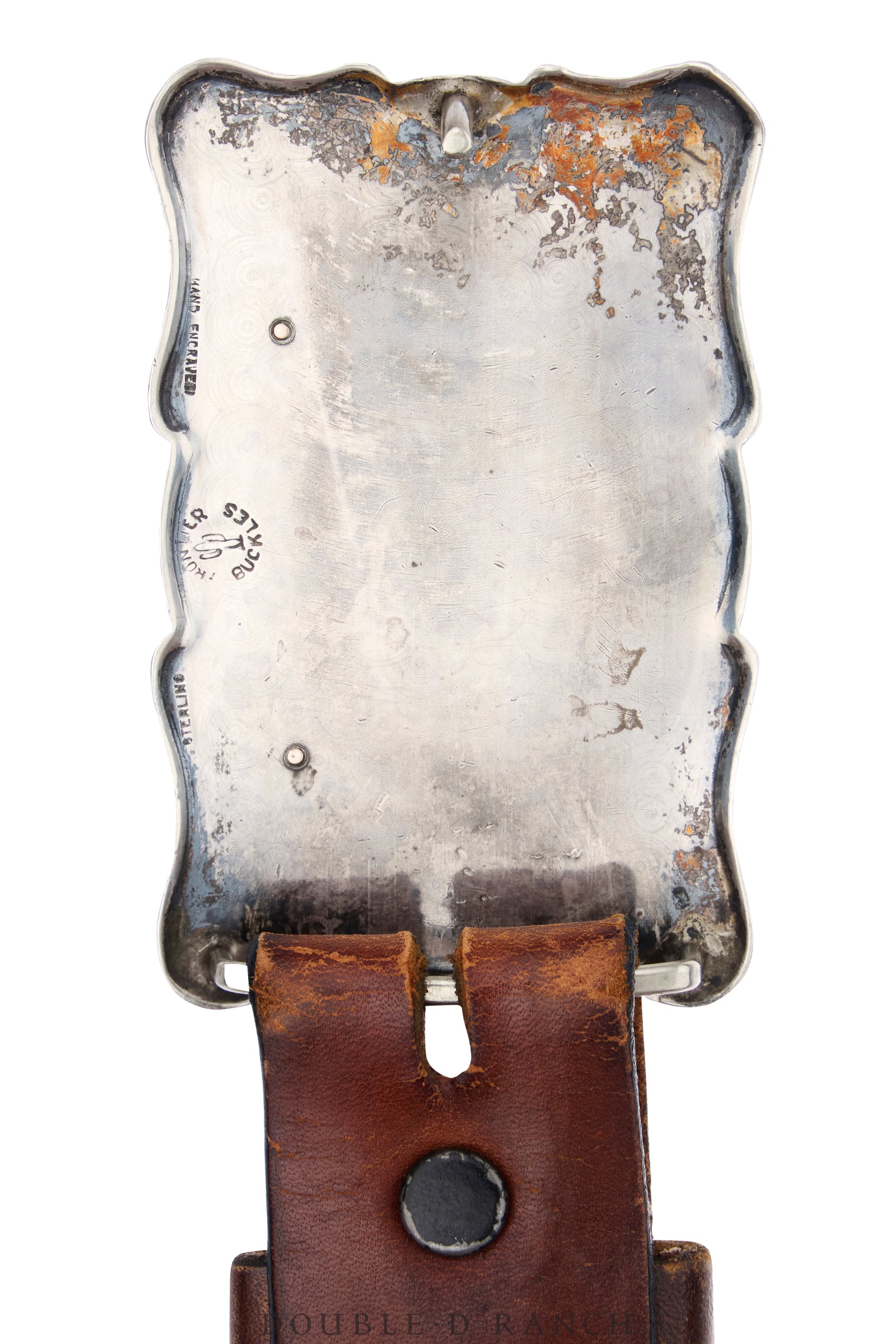 Belt, A Vintage, Buckle, Western, Longhorn, Sterling Silver, "Vigilante Award," Hallmark, Vintage, ‘55, 1157