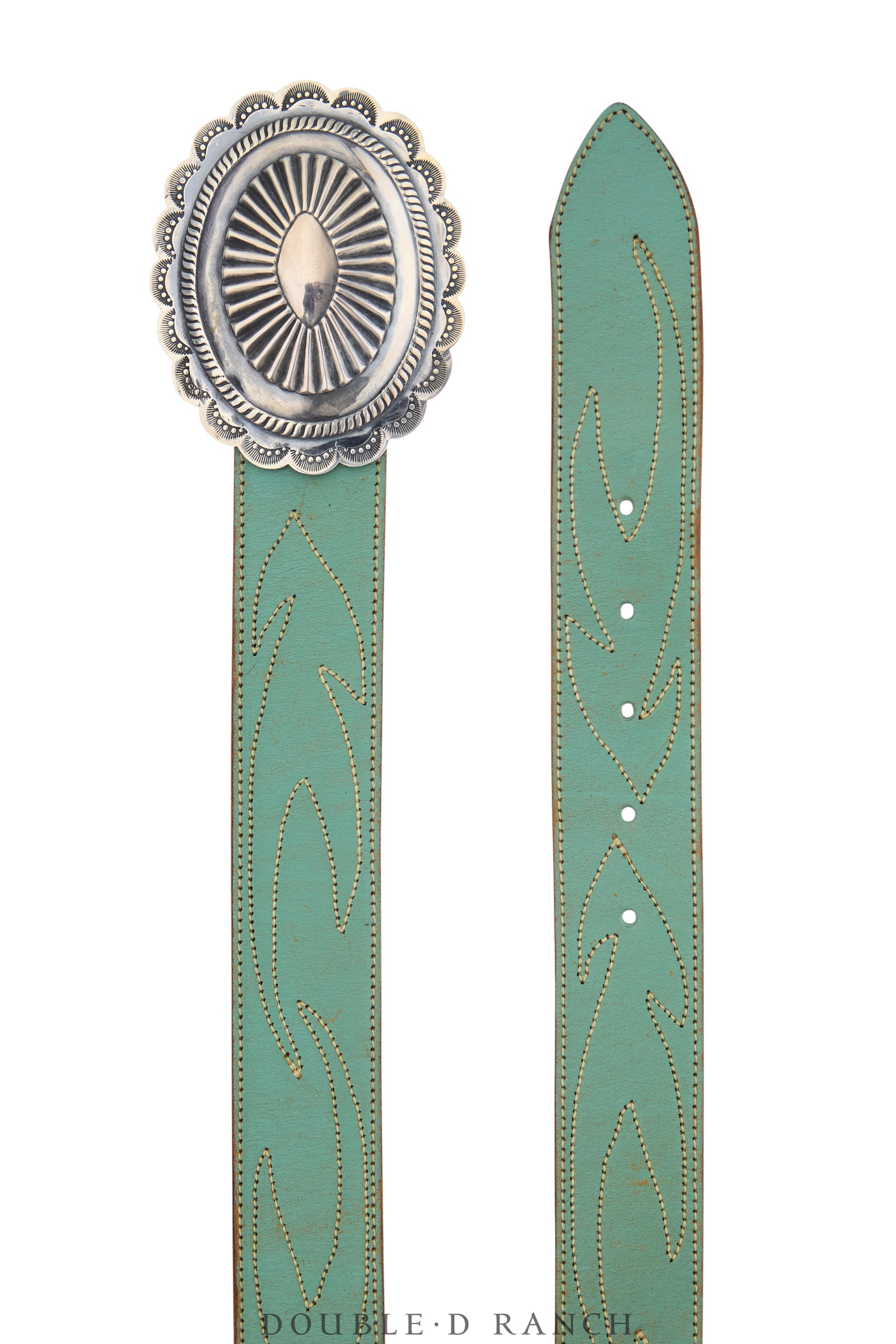 Belt, A Vintage, Buckle, Concho, Sterling Silver, Vintage, 1183