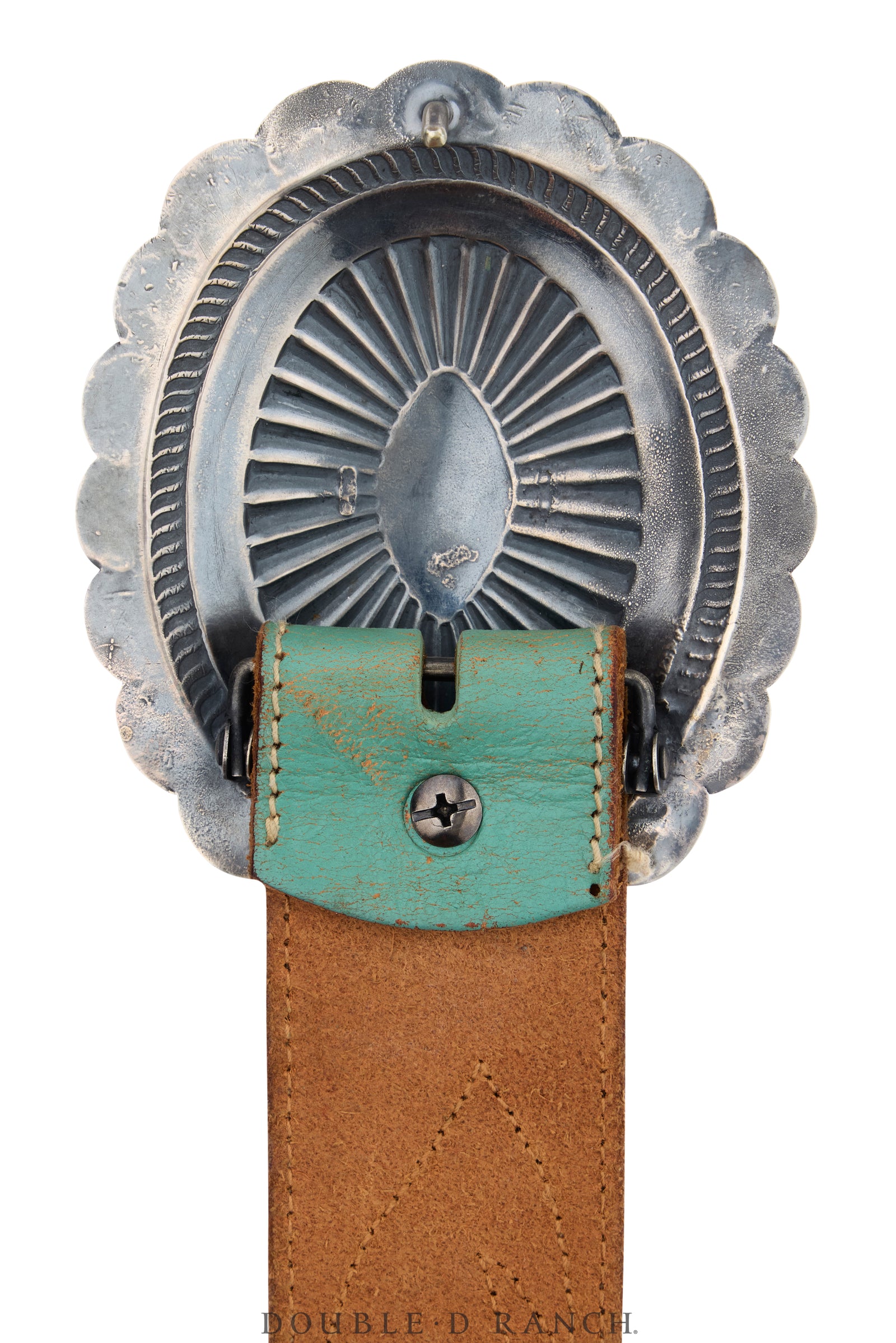 Belt, A Vintage, Buckle, Concho, Sterling Silver, Vintage, 1183