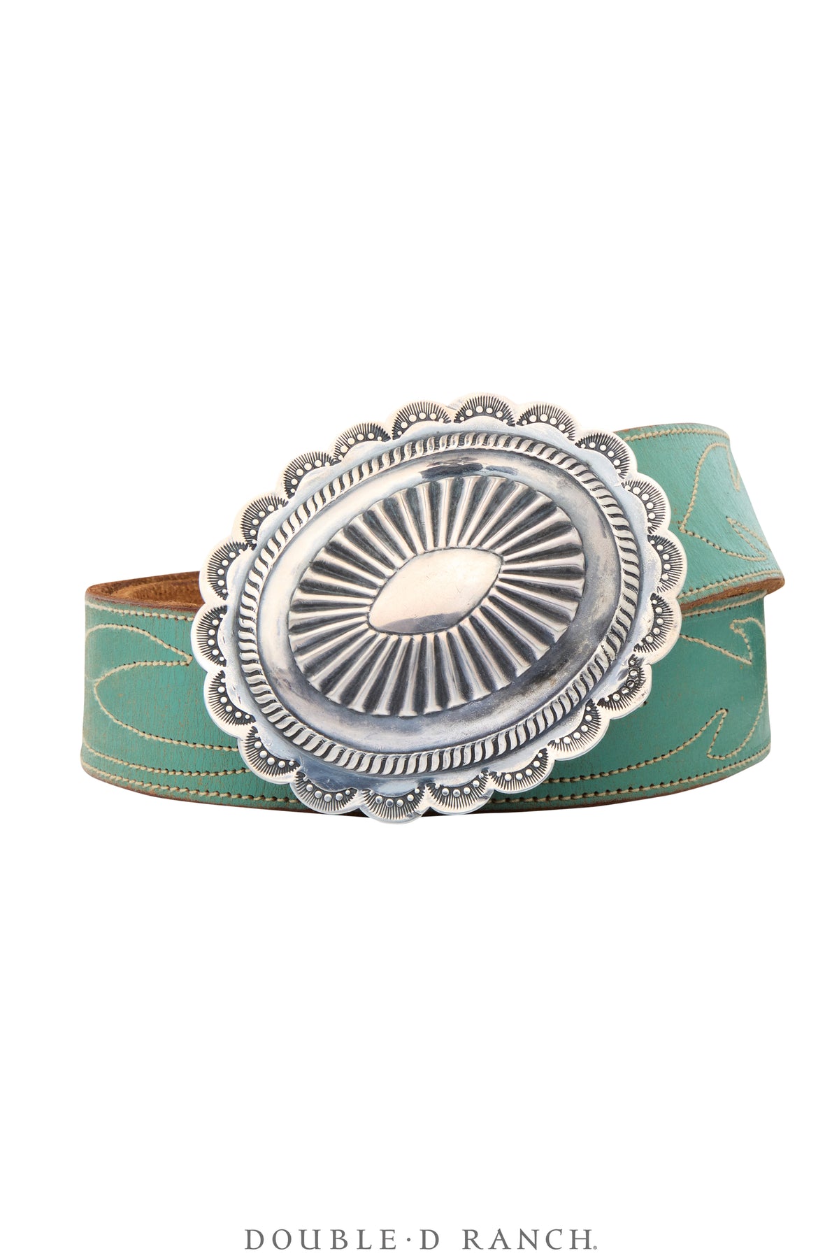 Belt, A Vintage, Buckle, Concho, Sterling Silver, Vintage, 1183
