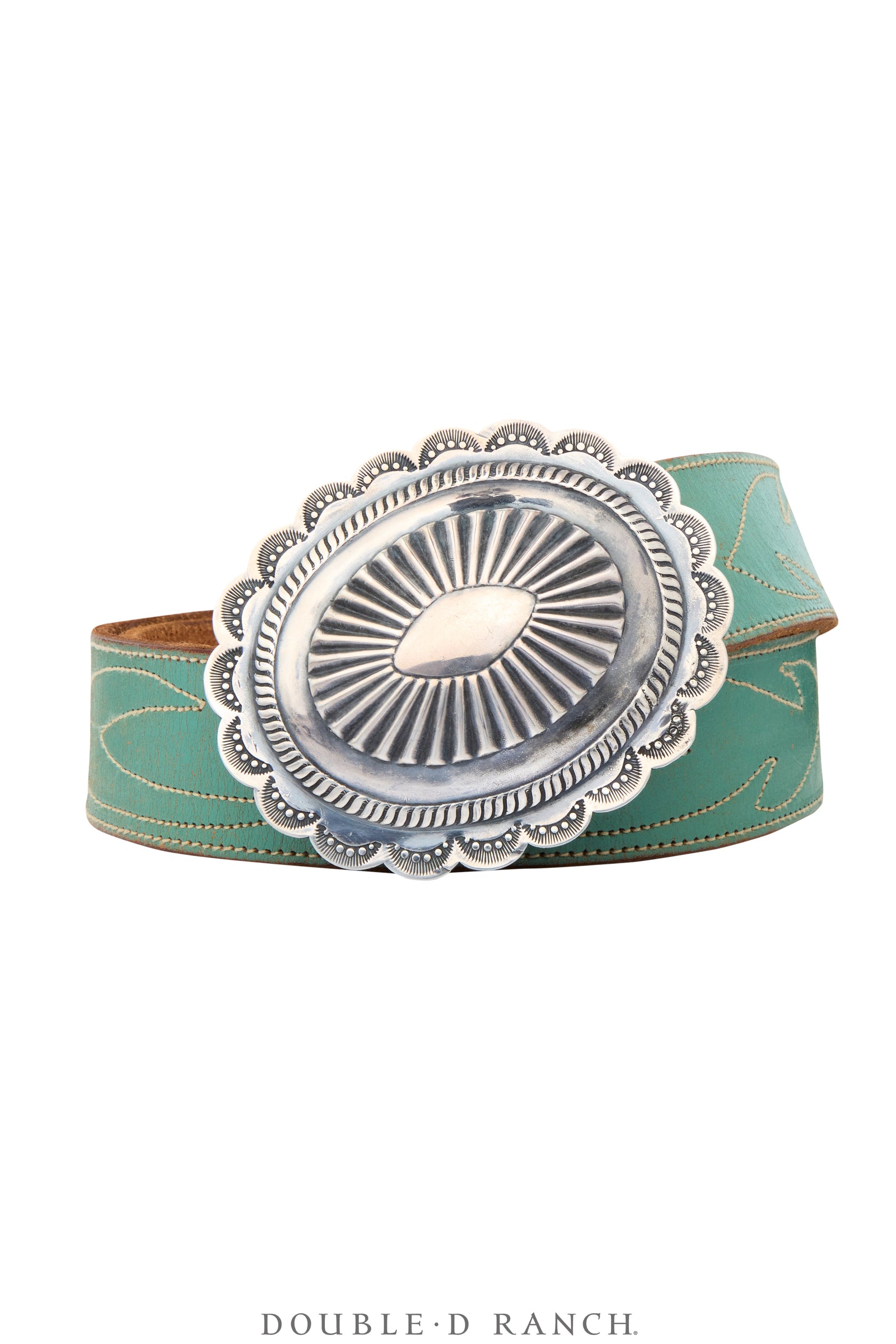 Belt, A Vintage, Buckle, Concho, Sterling Silver, Vintage, 1183