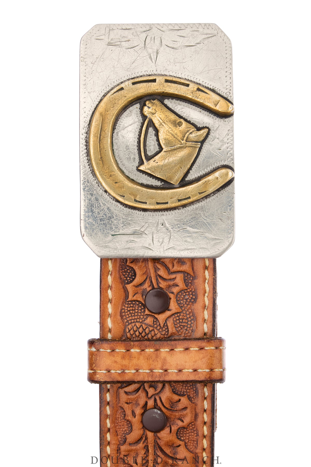 Belt, A Vintage, Buckle, Western, Horse Within Horseshoe, Hallmark, Vintage, 1193
