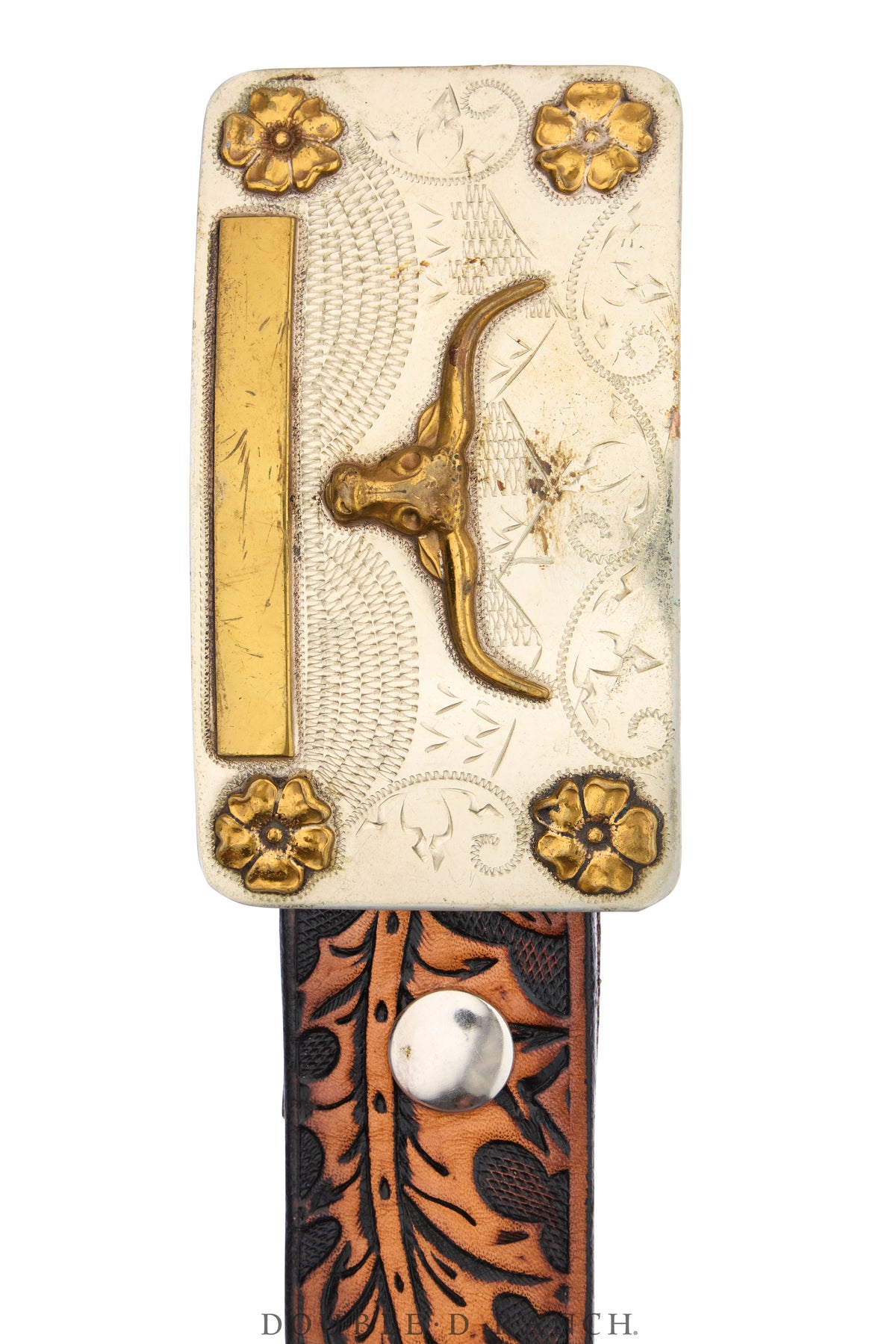 Belt, A Vintage, Buckle, Western, Longhorn, Hallmark, Vintage ‘50s, 1194