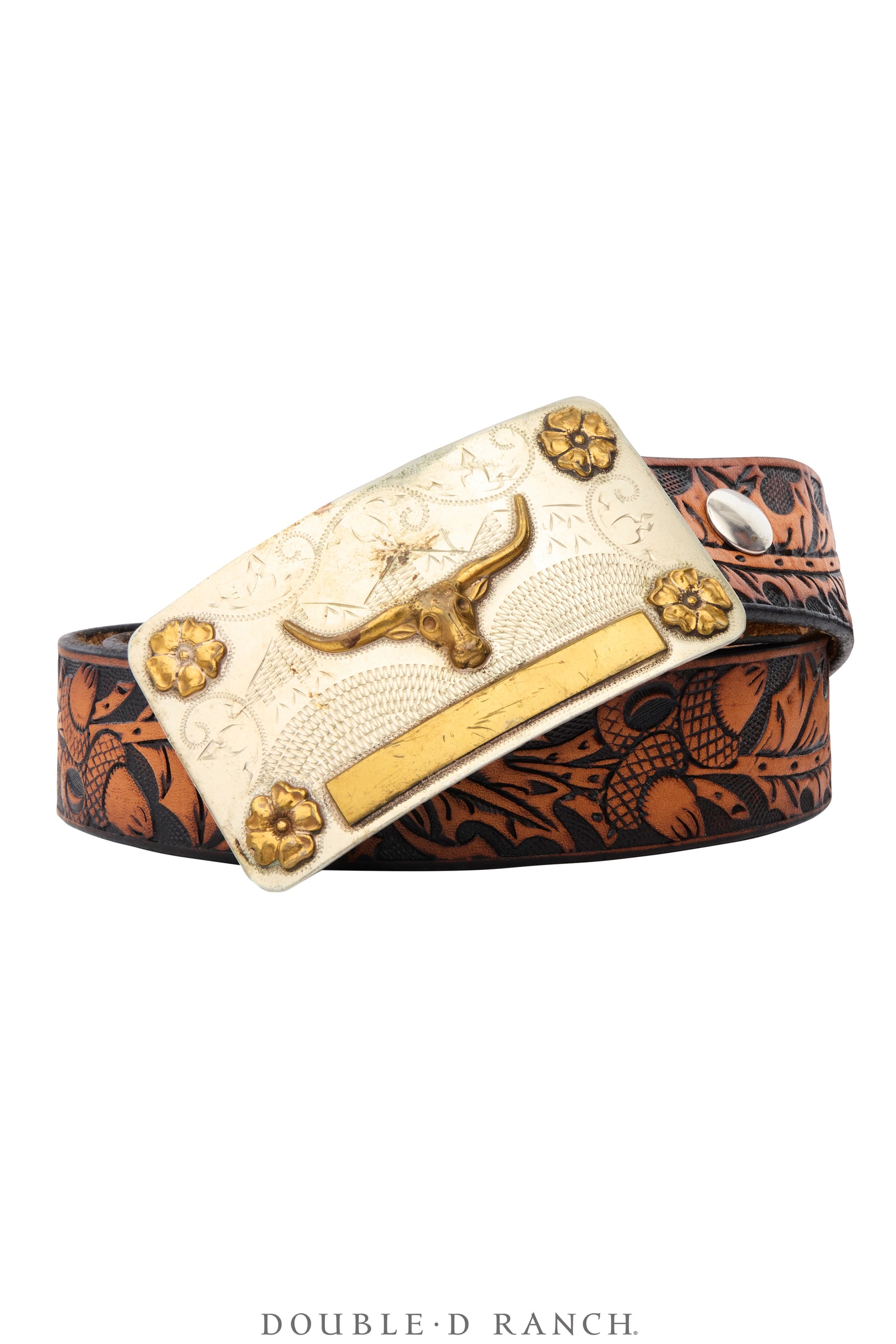 Belt, A Vintage, Buckle, Western, Longhorn, Hallmark, Vintage ‘50s, 1194