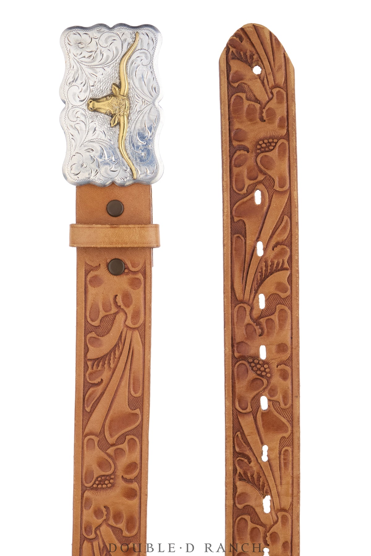 Belt, A Vintage, Buckle, Western, Longhorn, Hallmark, Vintage, 1203