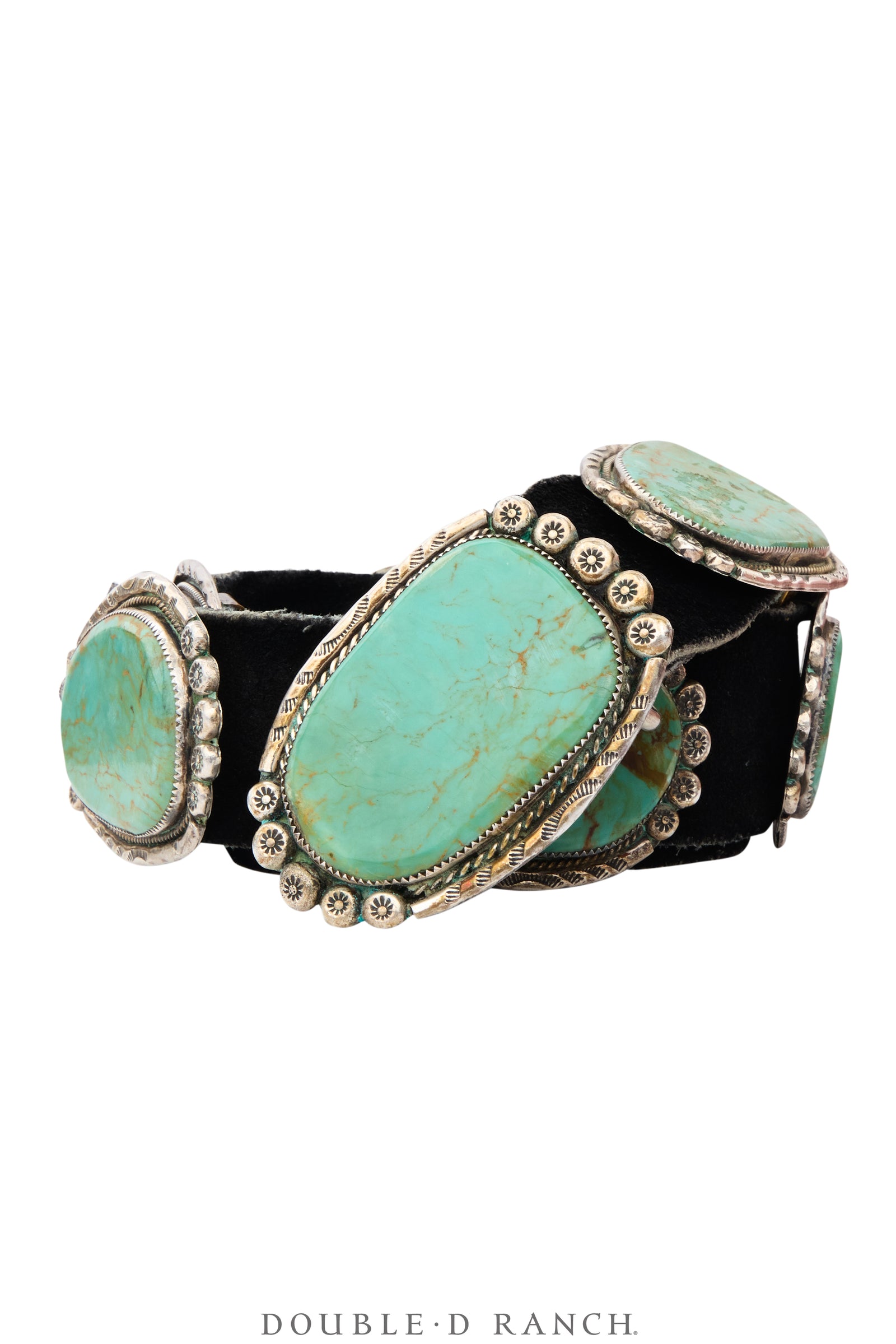 Belt, A Vintage, Concho, Turquoise, Large Slab, Hallmark, Vintage, 1215