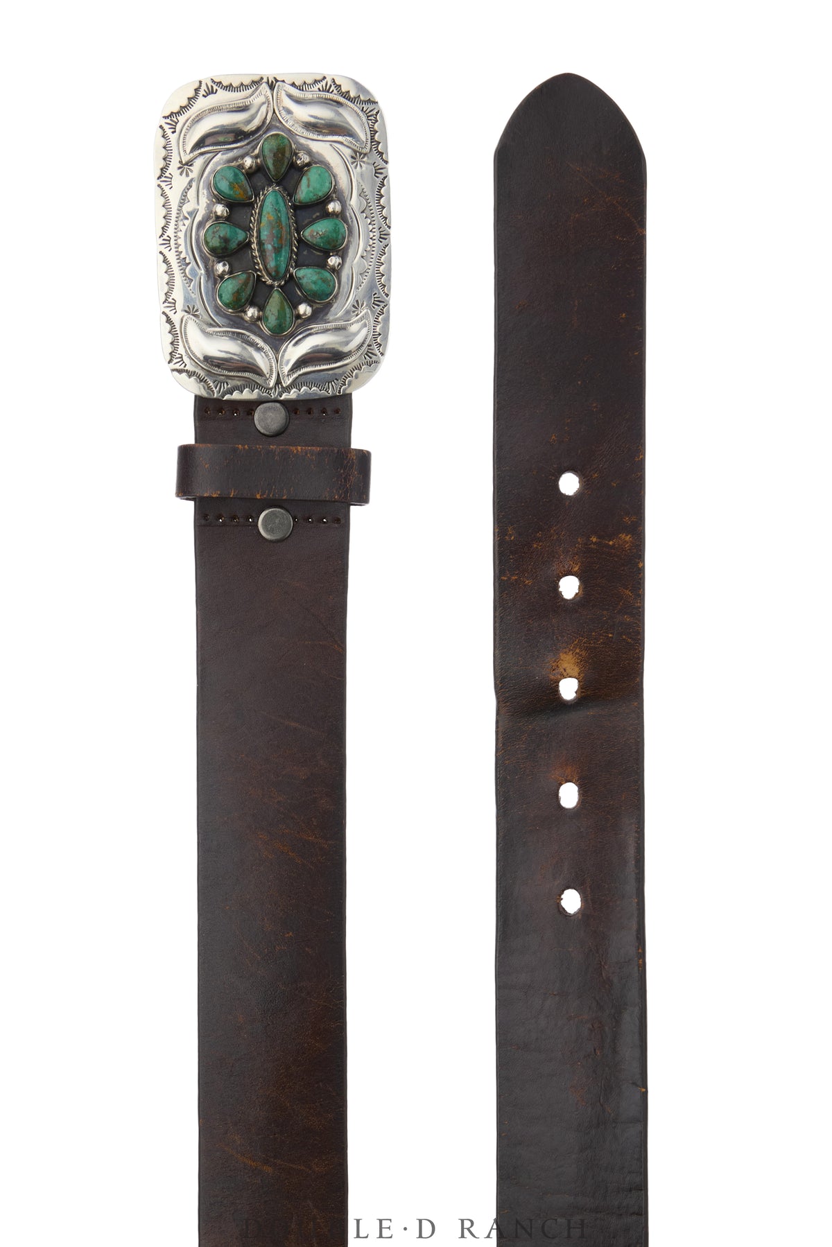 Belt, A Vintage, Buckle, Concho, Turquoise, Hallmark, Vintage, 1223
