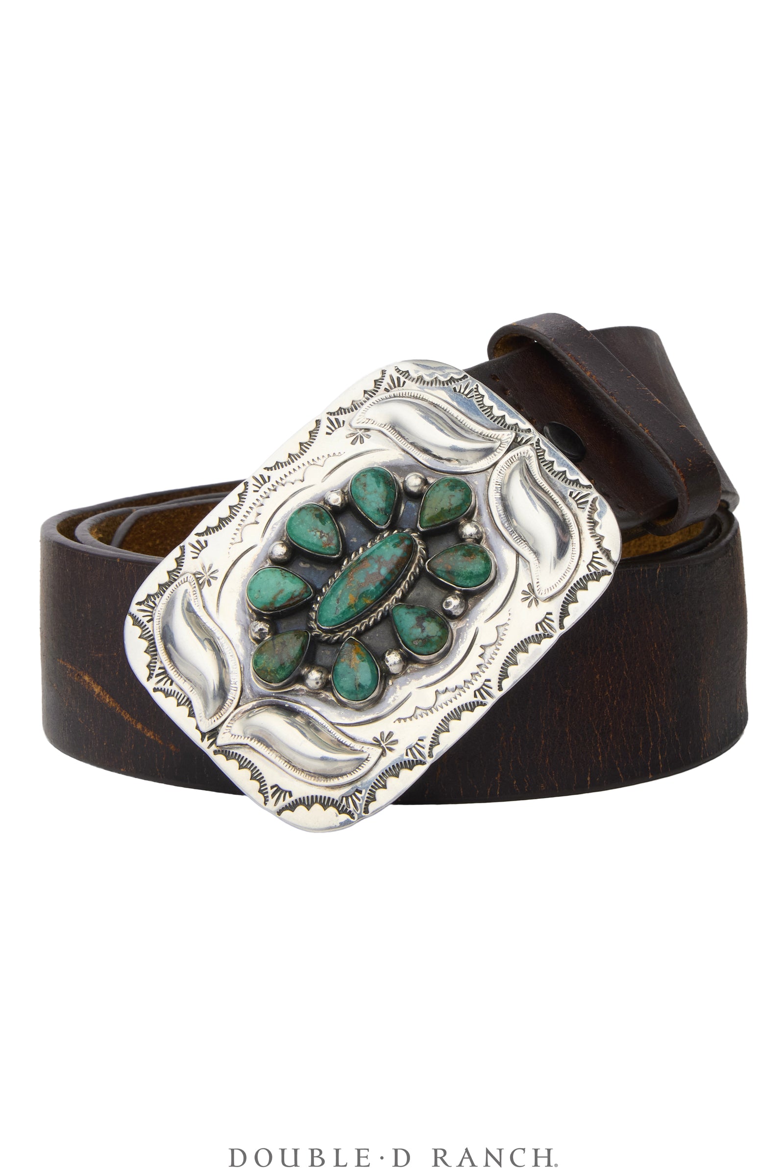 Belt, A Vintage, Buckle, Concho, Turquoise, Hallmark, Vintage, 1223